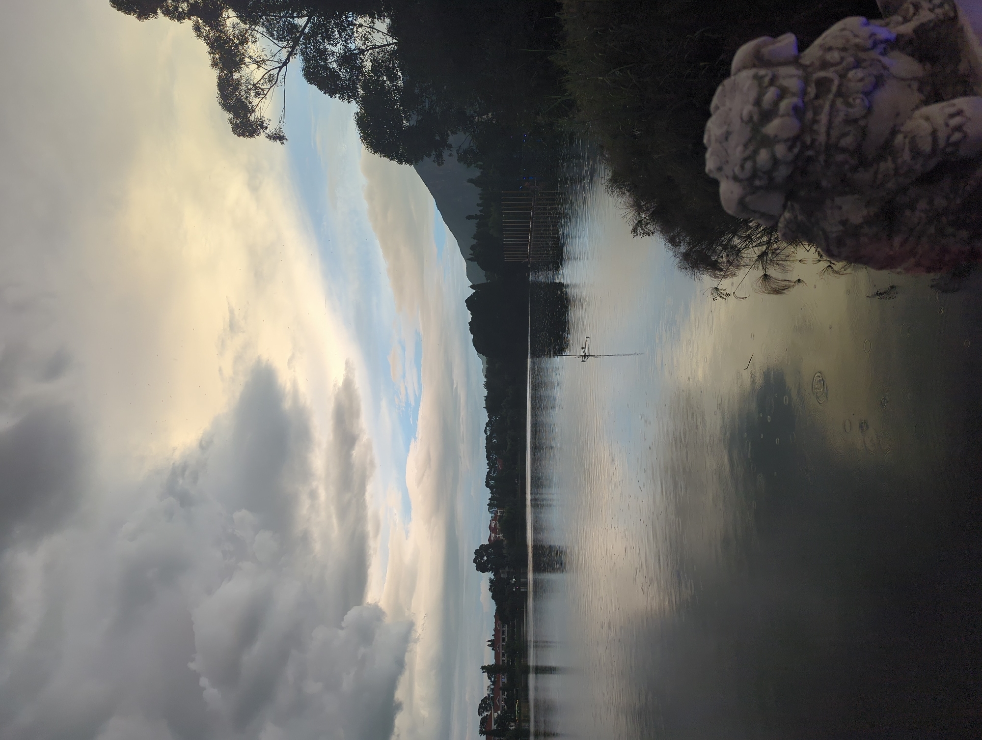 Xishan park at day and night, lake views and LED installations