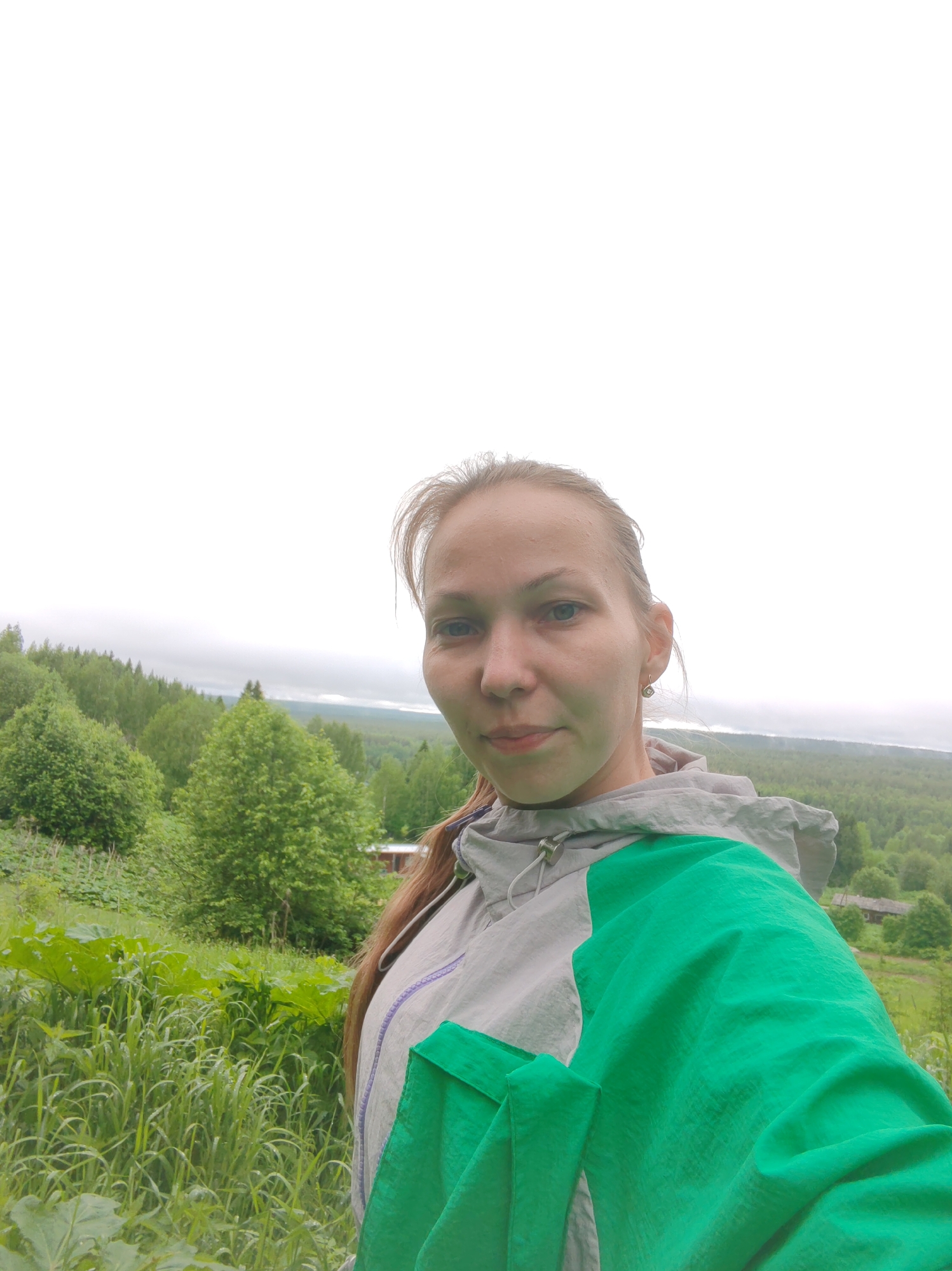 Early Morning Family Outing Documented in Rural Russian Village