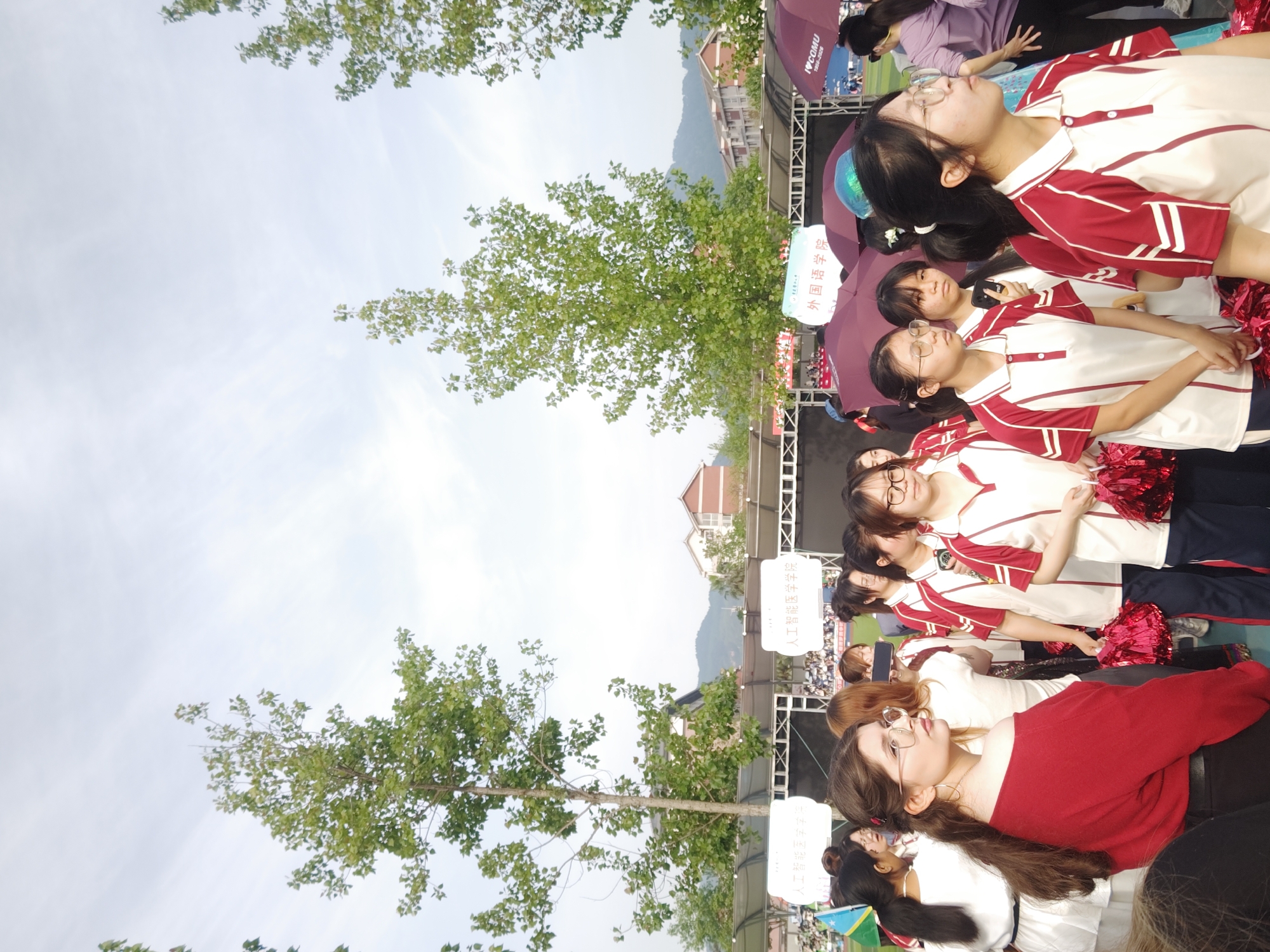 Students gather for outdoor ceremony in Chongqing High-tech Zone