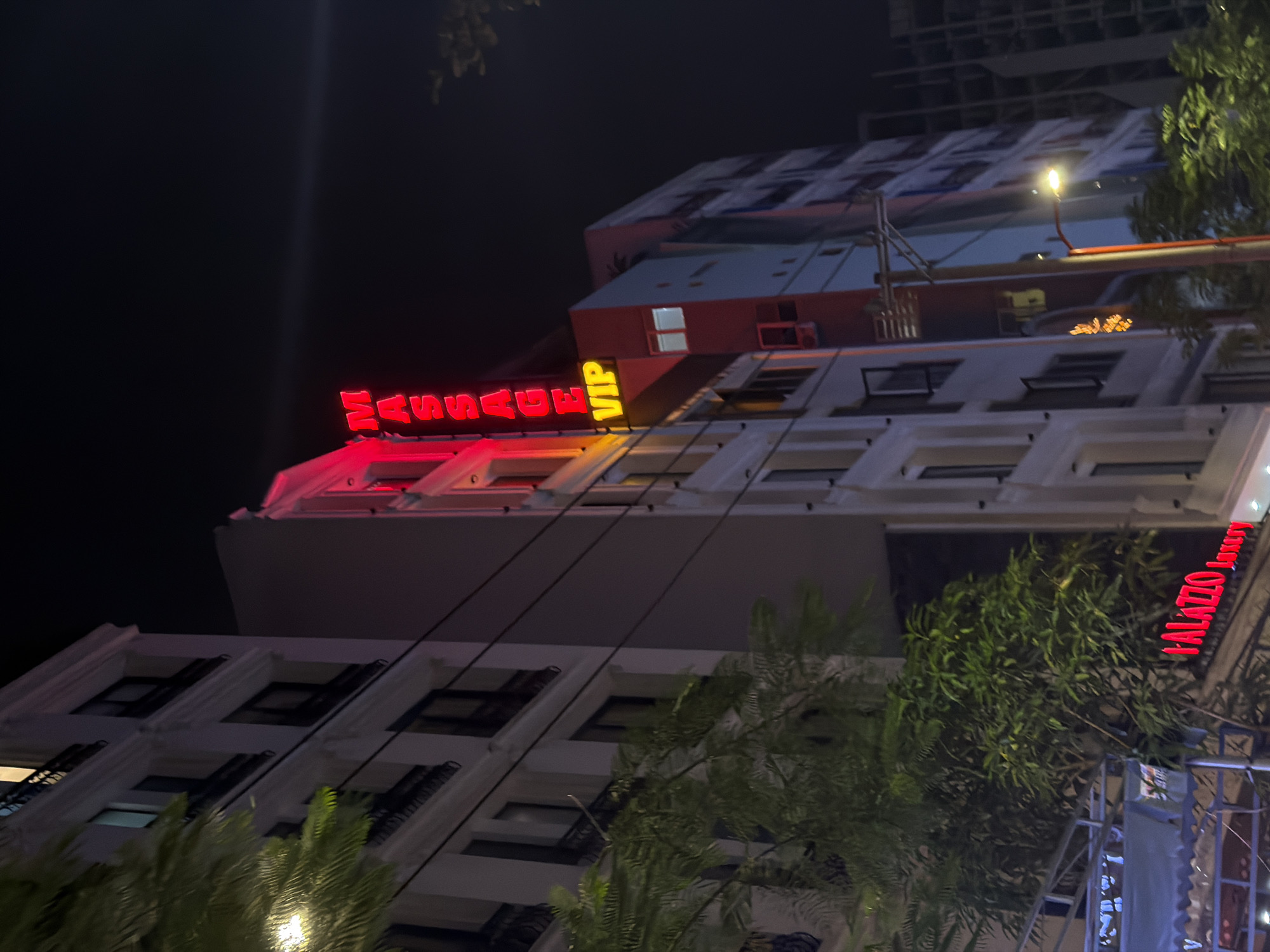 Da Nang street scene: food, live music, and neon at night