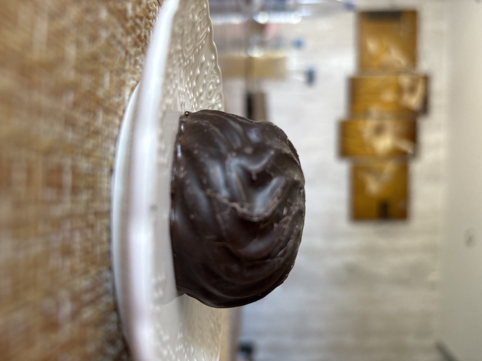 Cozy Sochi morning: chocolate treats, a sleepy pug, café vibes