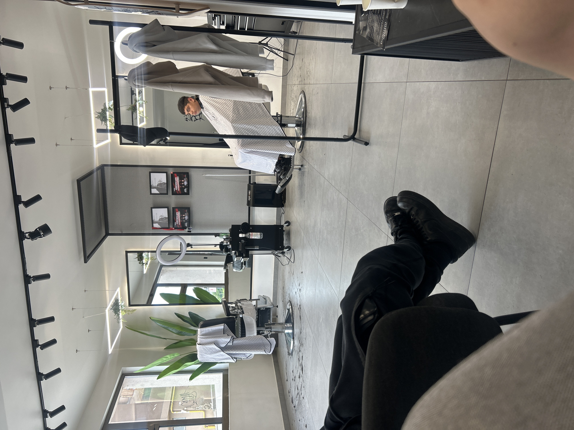 Barbershop interior documented in Veliko Tarnovo, Bulgaria