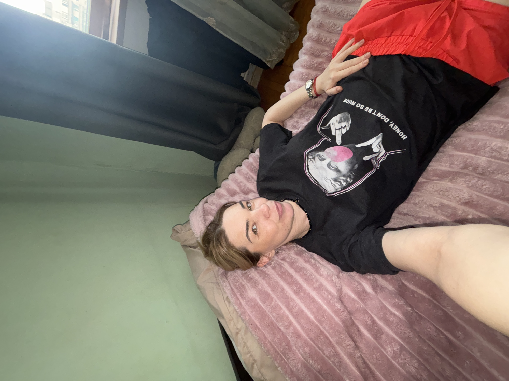Casual bedroom selfies captured in Vsevolozhsk, Russia