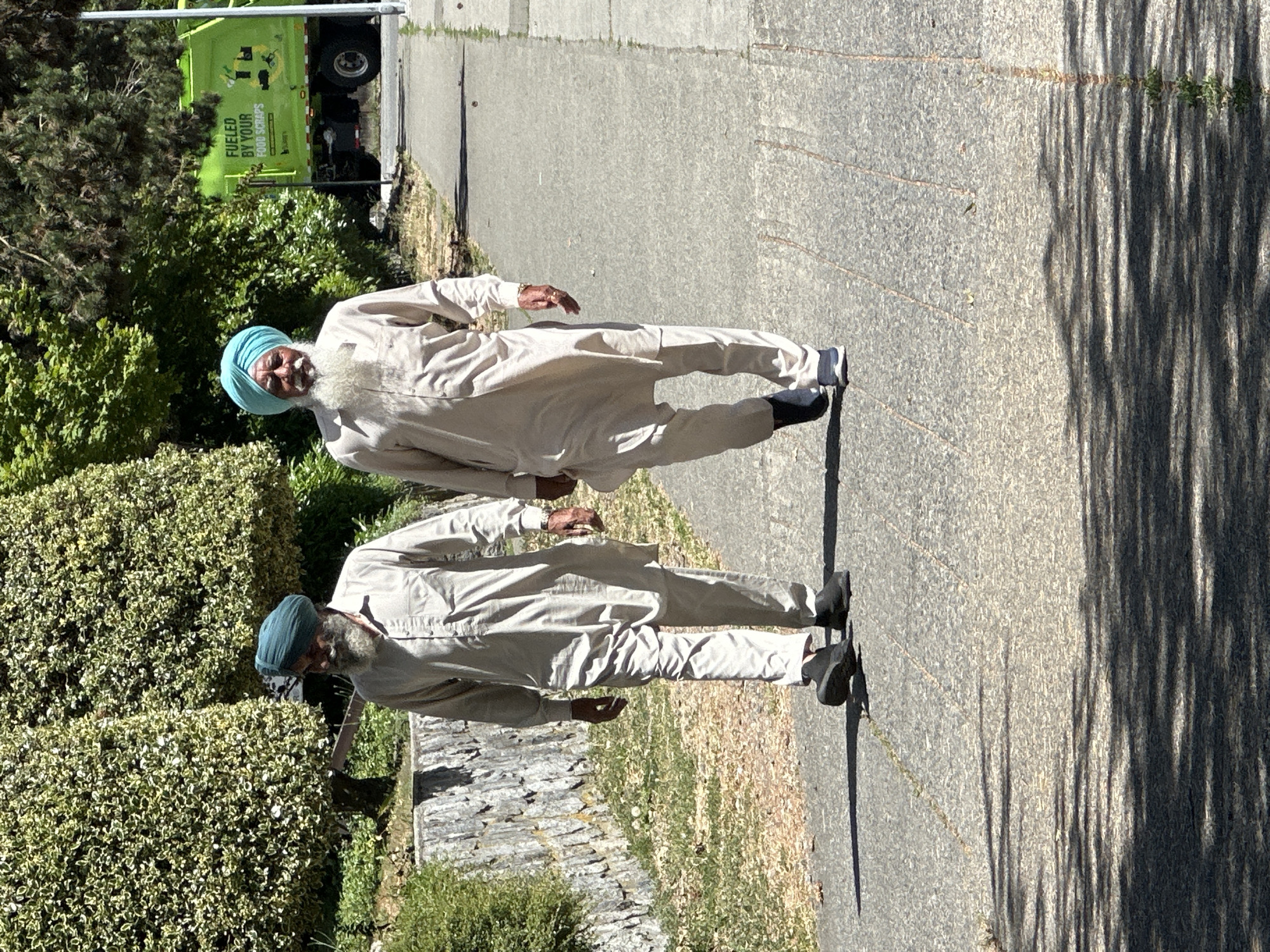 Strolling a paved path in Surrey, Canada