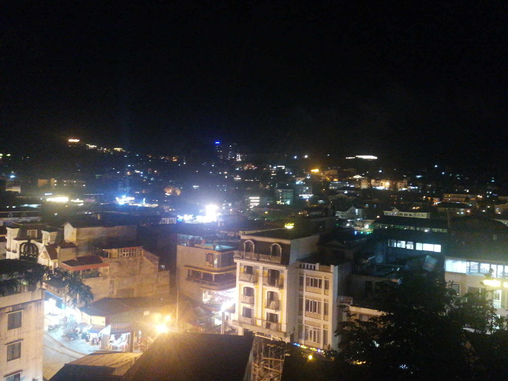 Nighttime urban scenes documented in Sa Pa Ward, Vietnam