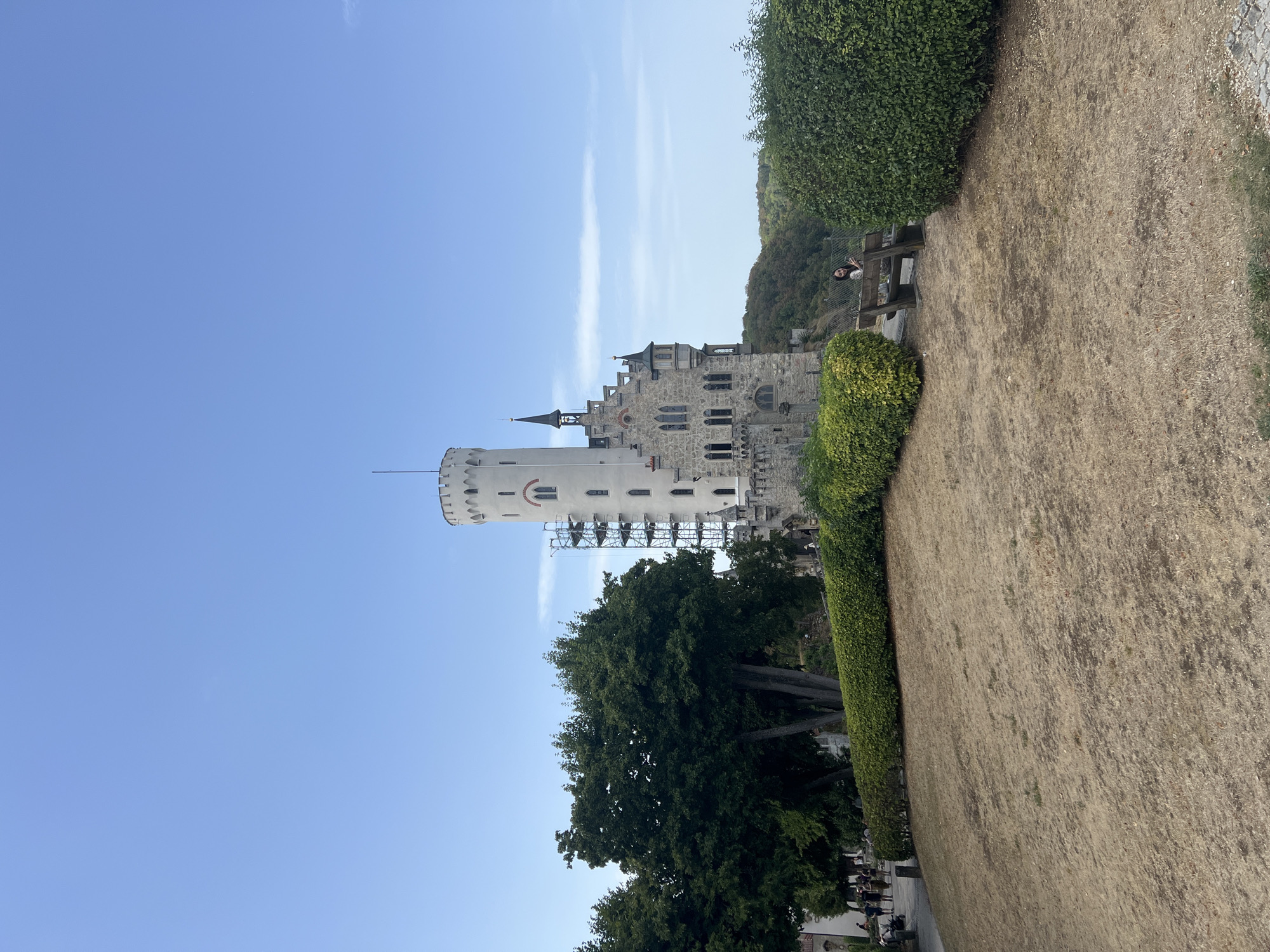 Lichtenstein Castle grounds on a clear summer day