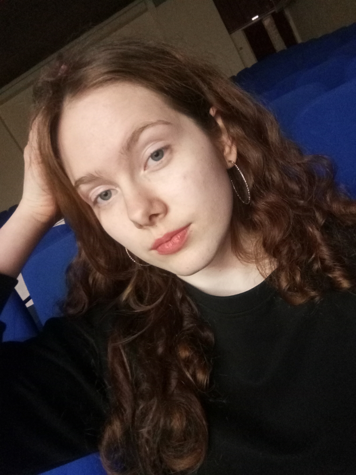 Woman takes selfie in Chaikovsky, Russia