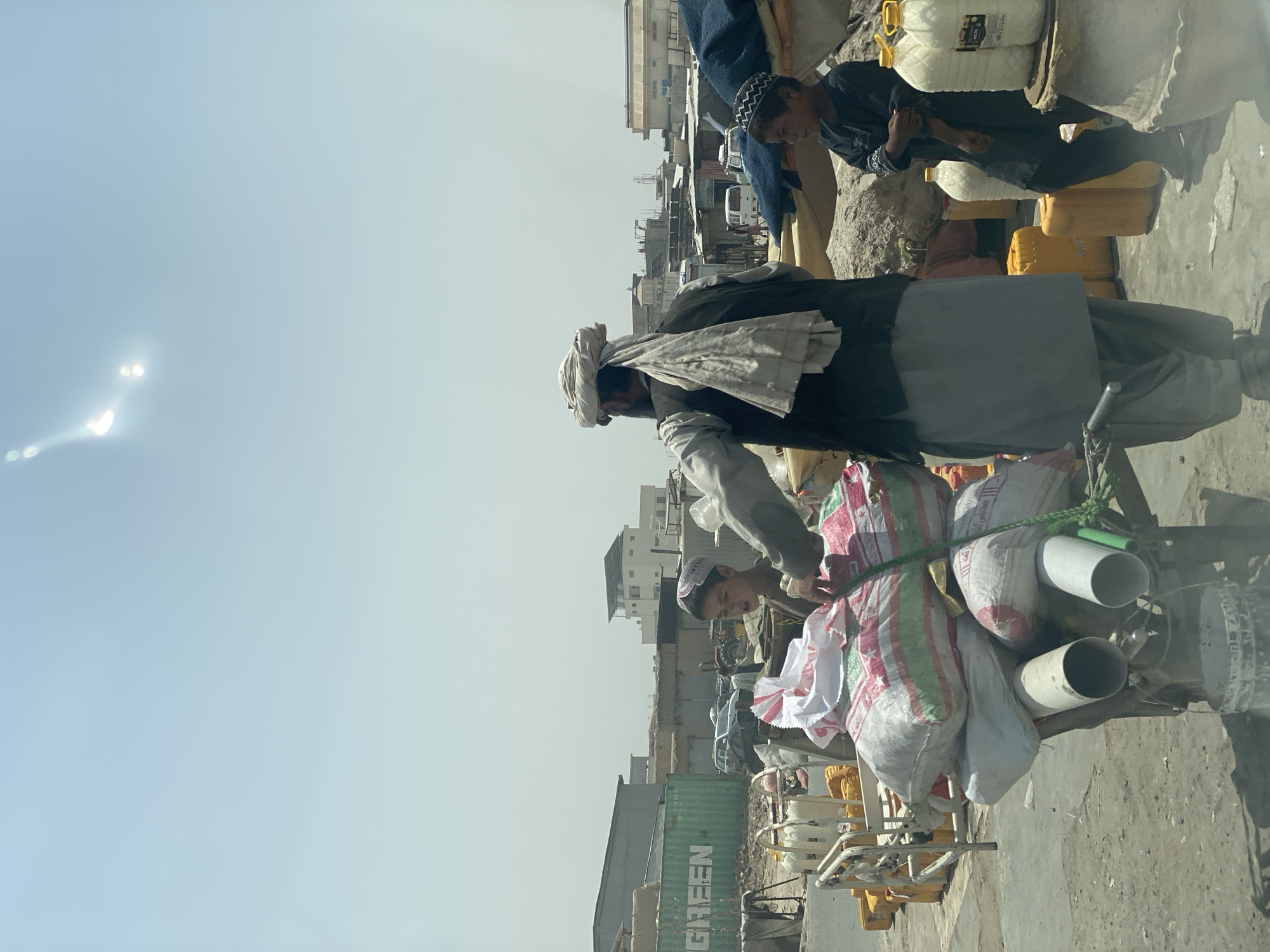 Street life and market activity in central Kandahar