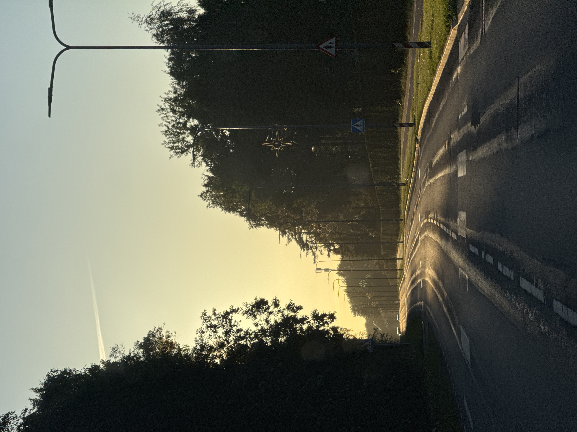 Evening drive through Tallinn captured during golden hour sunset