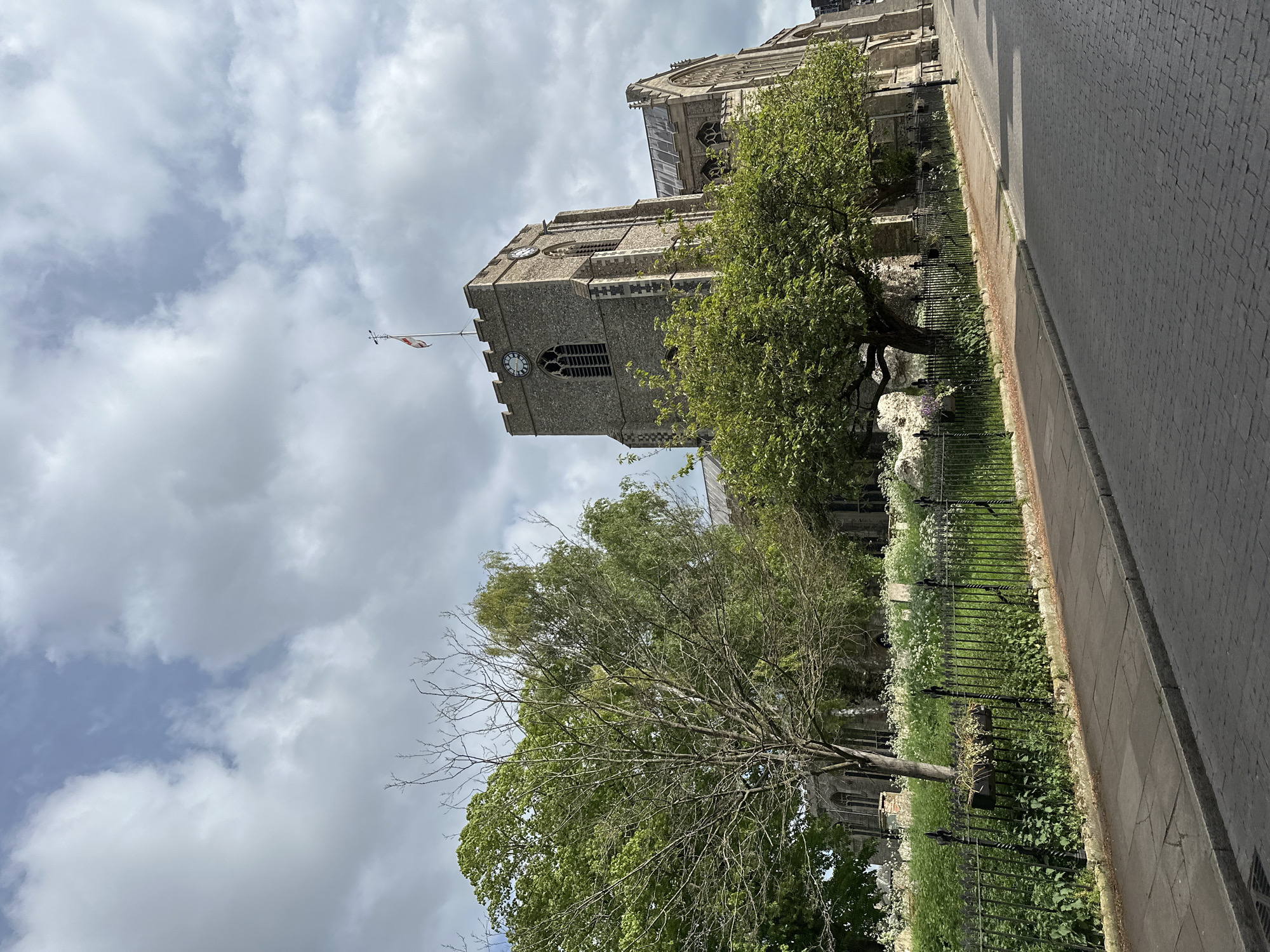 Afternoon documentation of cathedral, meal, buildings in West Suffolk