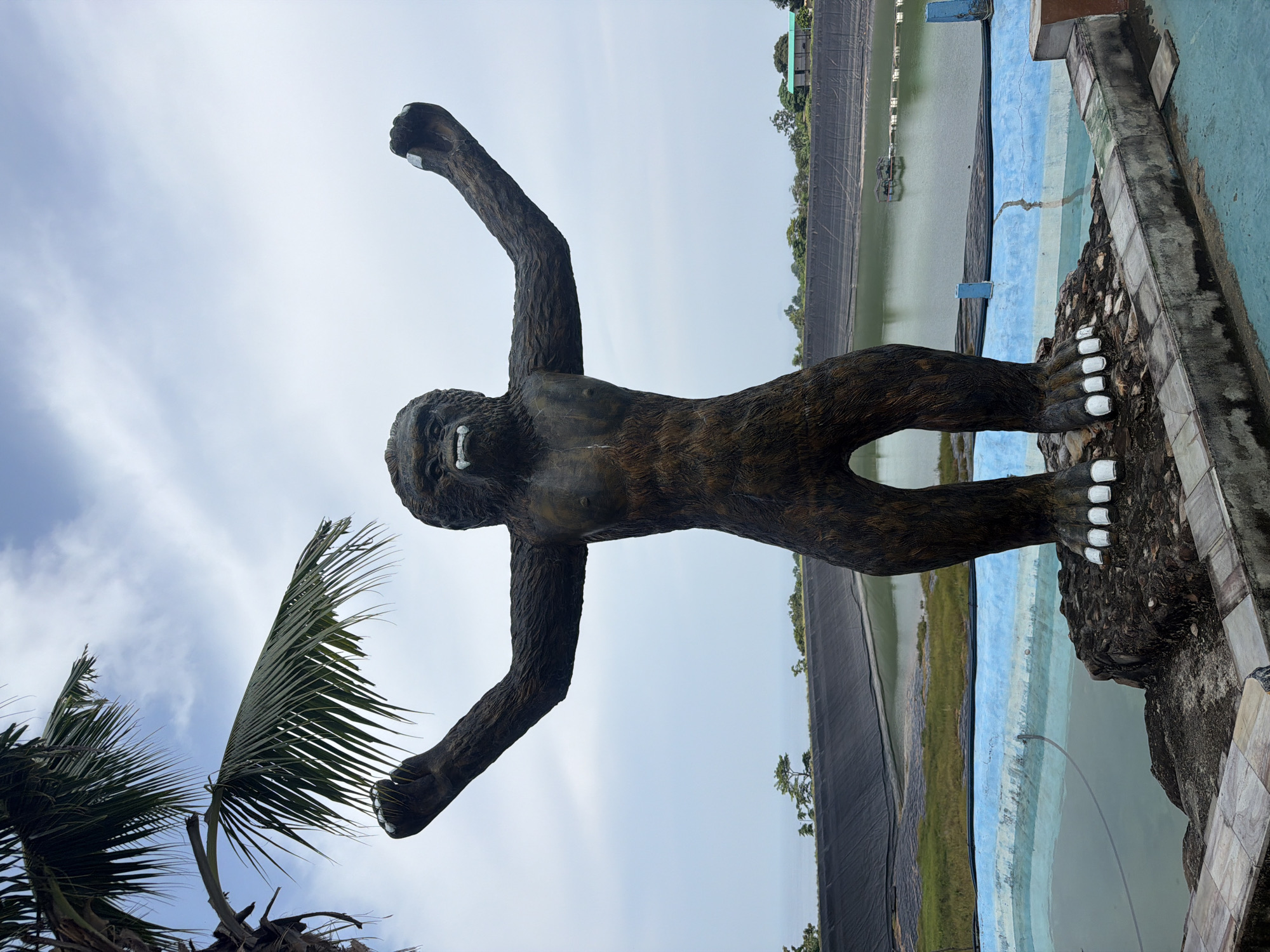Giant ape statue and octopus waterslide near Ao Nang