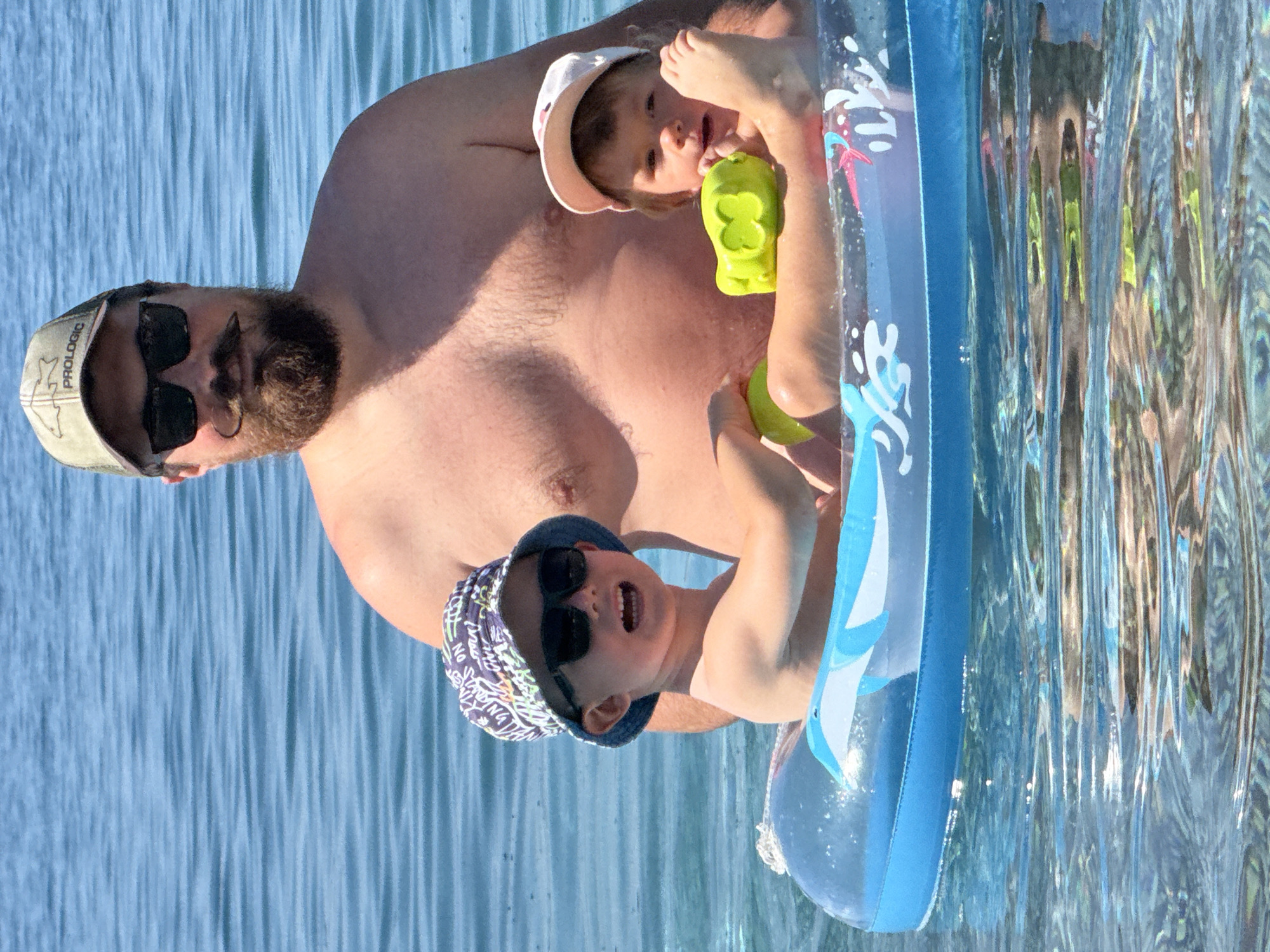 Family swimming session captured in Boreti, Montenegro waters