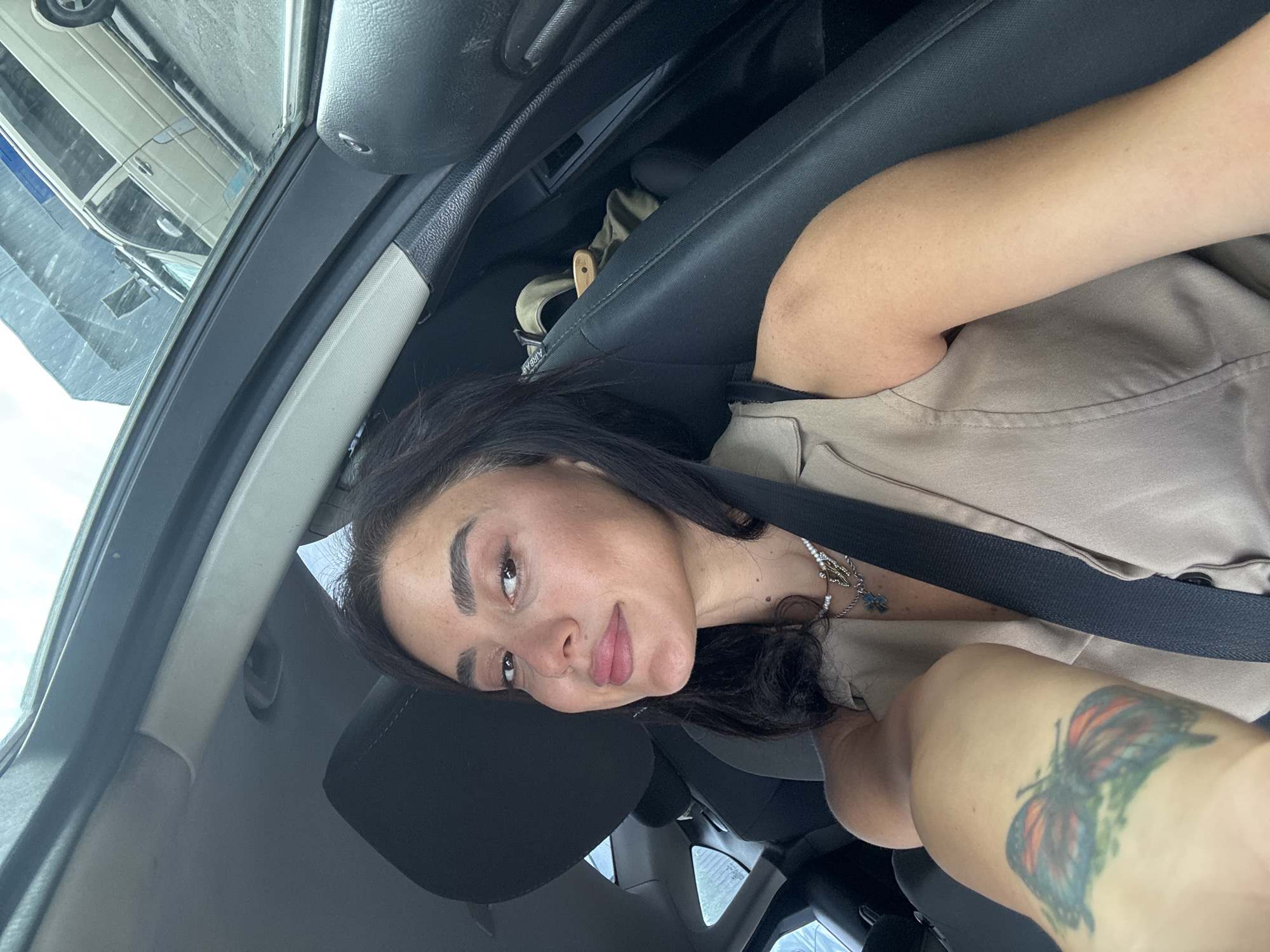 Quick selfie session from the driver's seat in Tbilisi