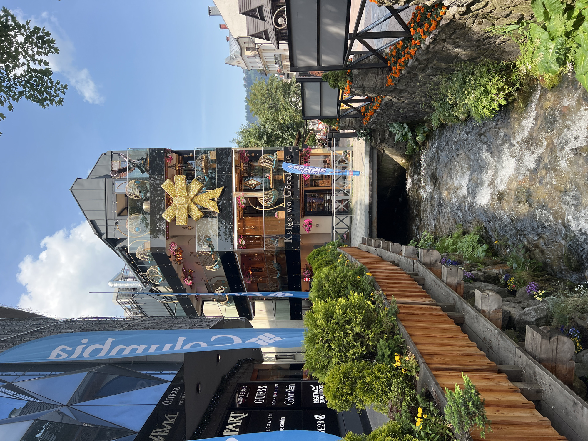 Streets, streams, and bridges in sunny Zakopane