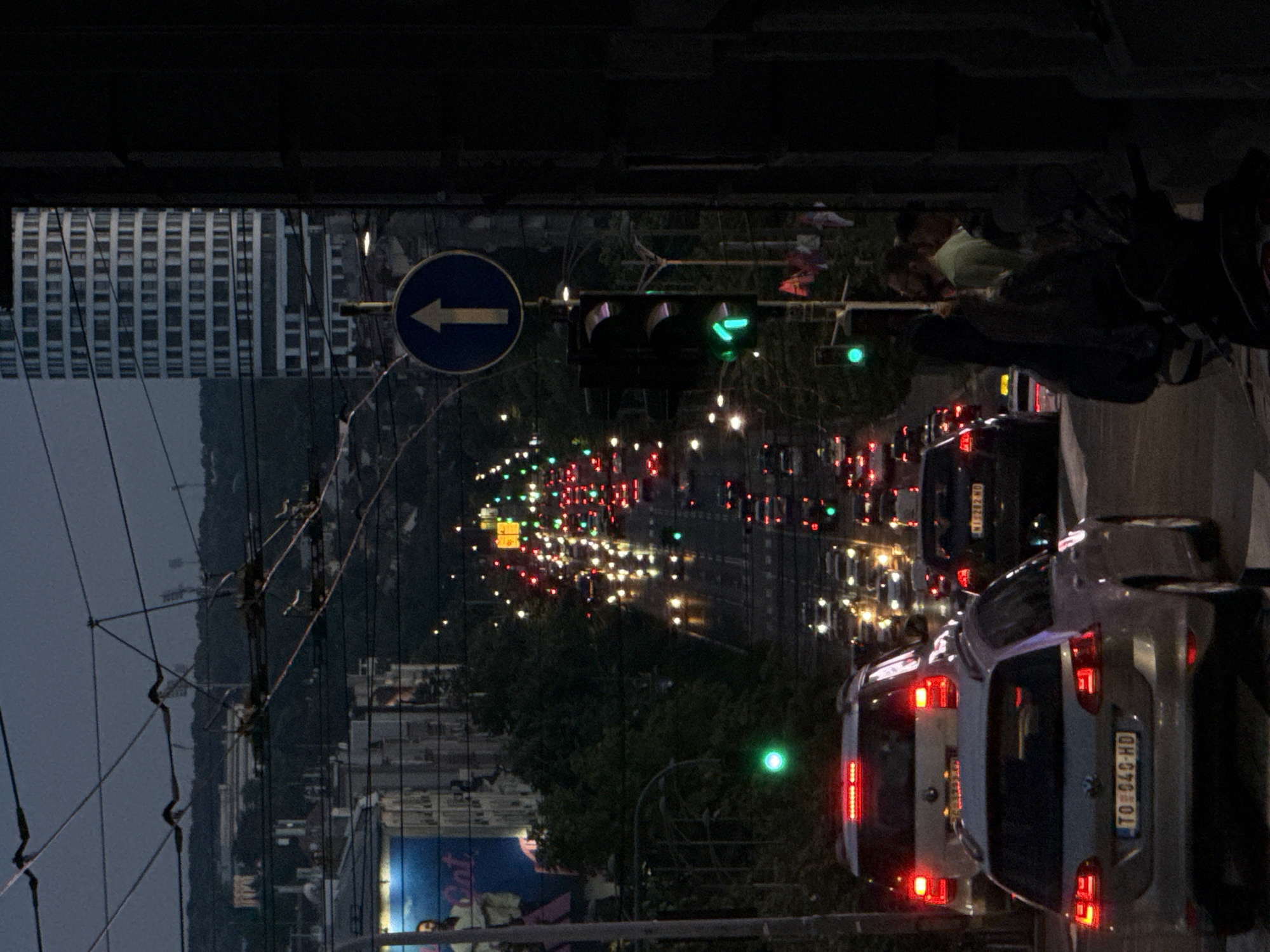 Evening traffic scenes documented across Belgrade intersections and avenues