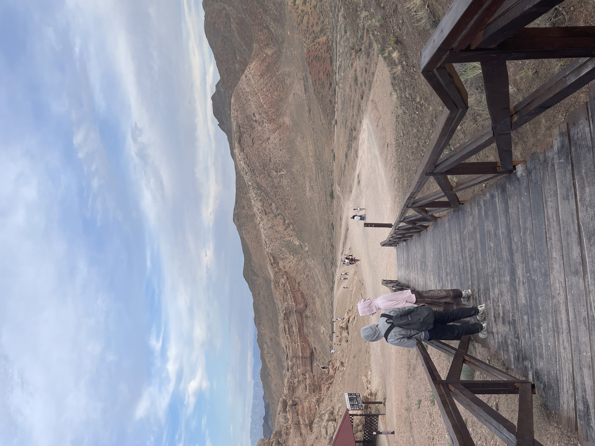 Morning exploration of Charyn Canyon's rugged desert landscape