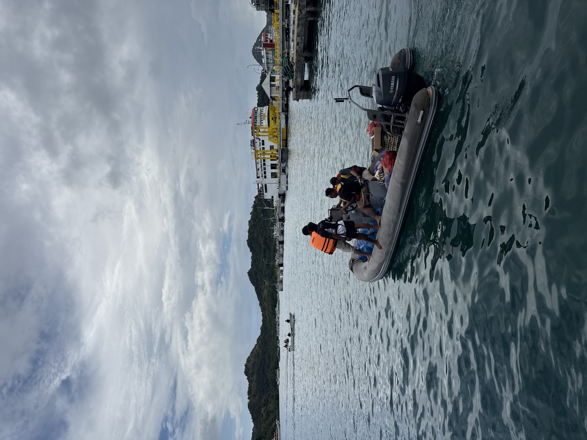 Maritime activity observed near Labuan Bajo Indonesia early morning