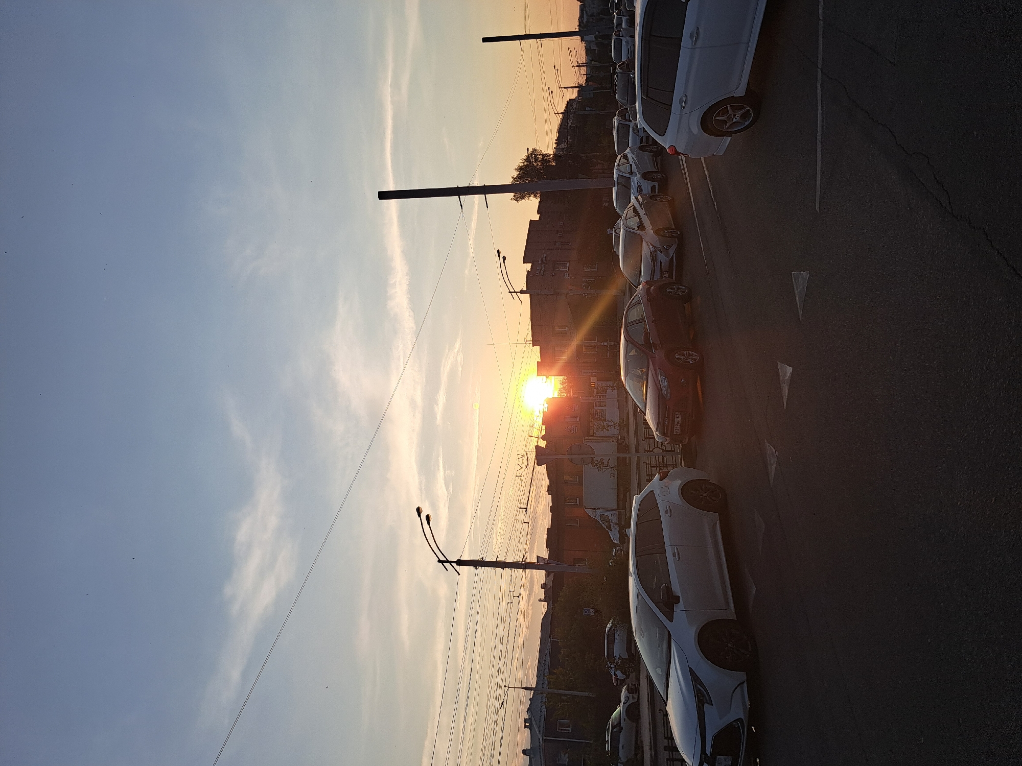 Car selfies and a warm summer sunset in Irkutsk