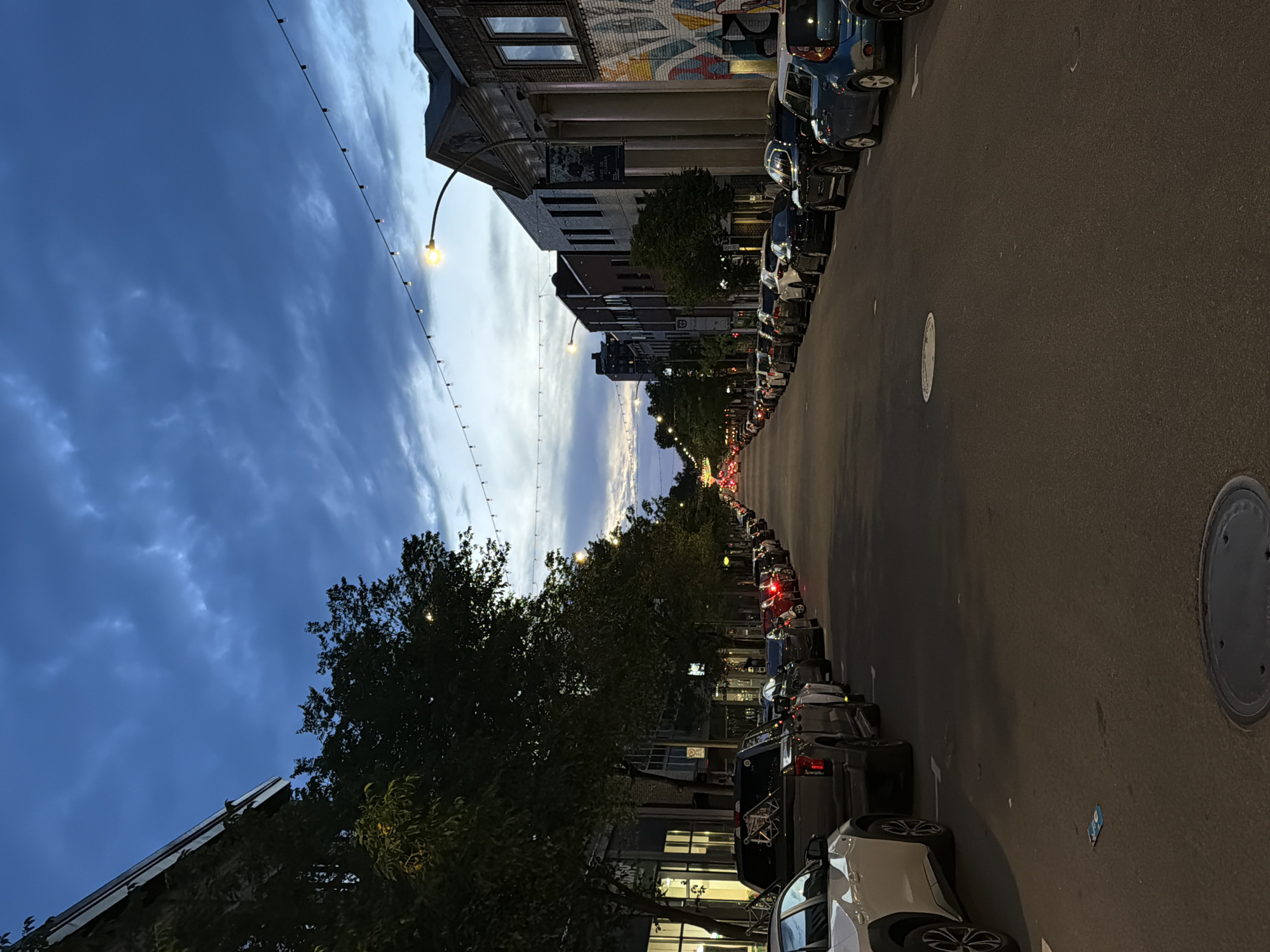 Evening street life in Montreal's Plateau Mont-Royal