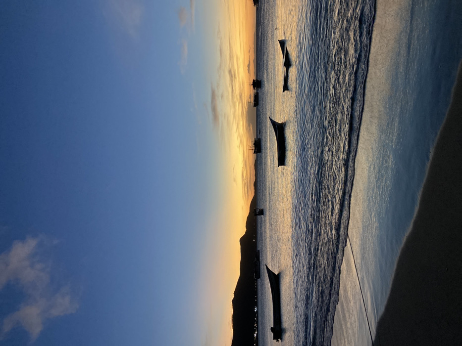 Evening coastal scenes documented across Juan Griego waterfront