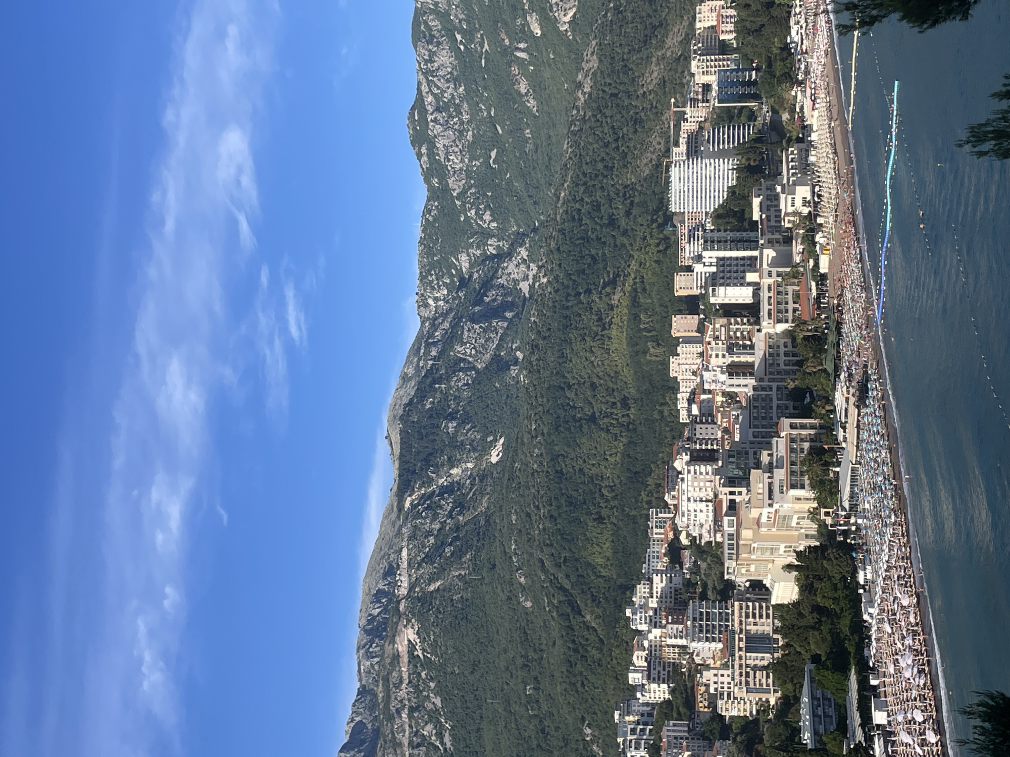 Budva Riviera coastal tour with beach scenes and floral details