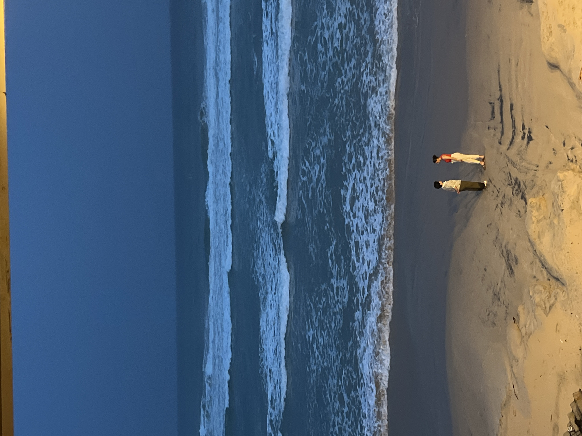 Evening beach activity captured at Ahangama restaurant and shoreline