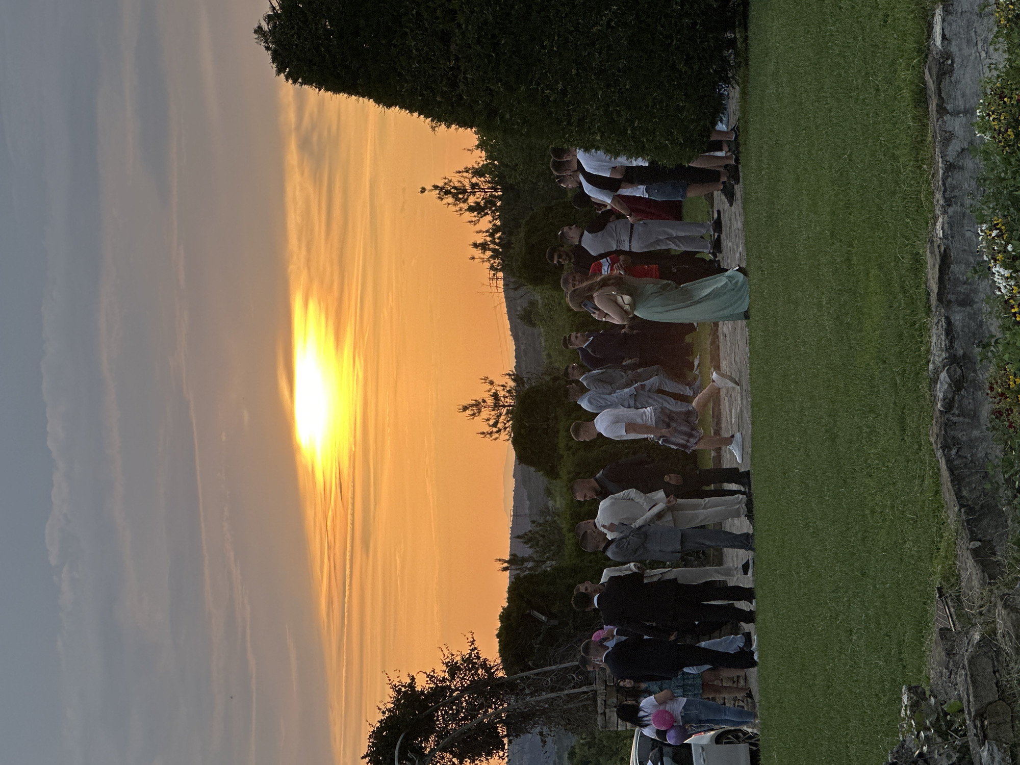 Sunset gathering at historic castle in Arbanassi, Bulgaria