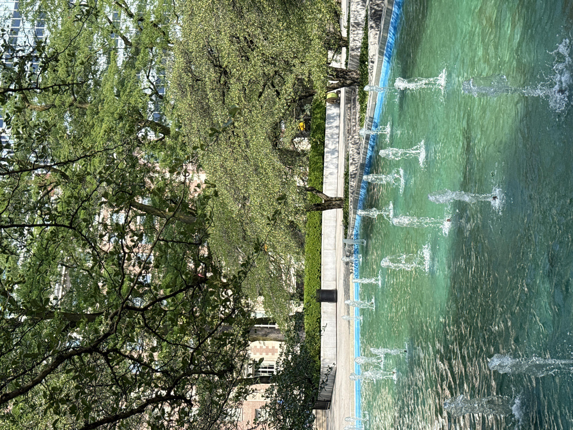 Fourth of July afternoon at Maggie Daley Park's fountains and plazas
