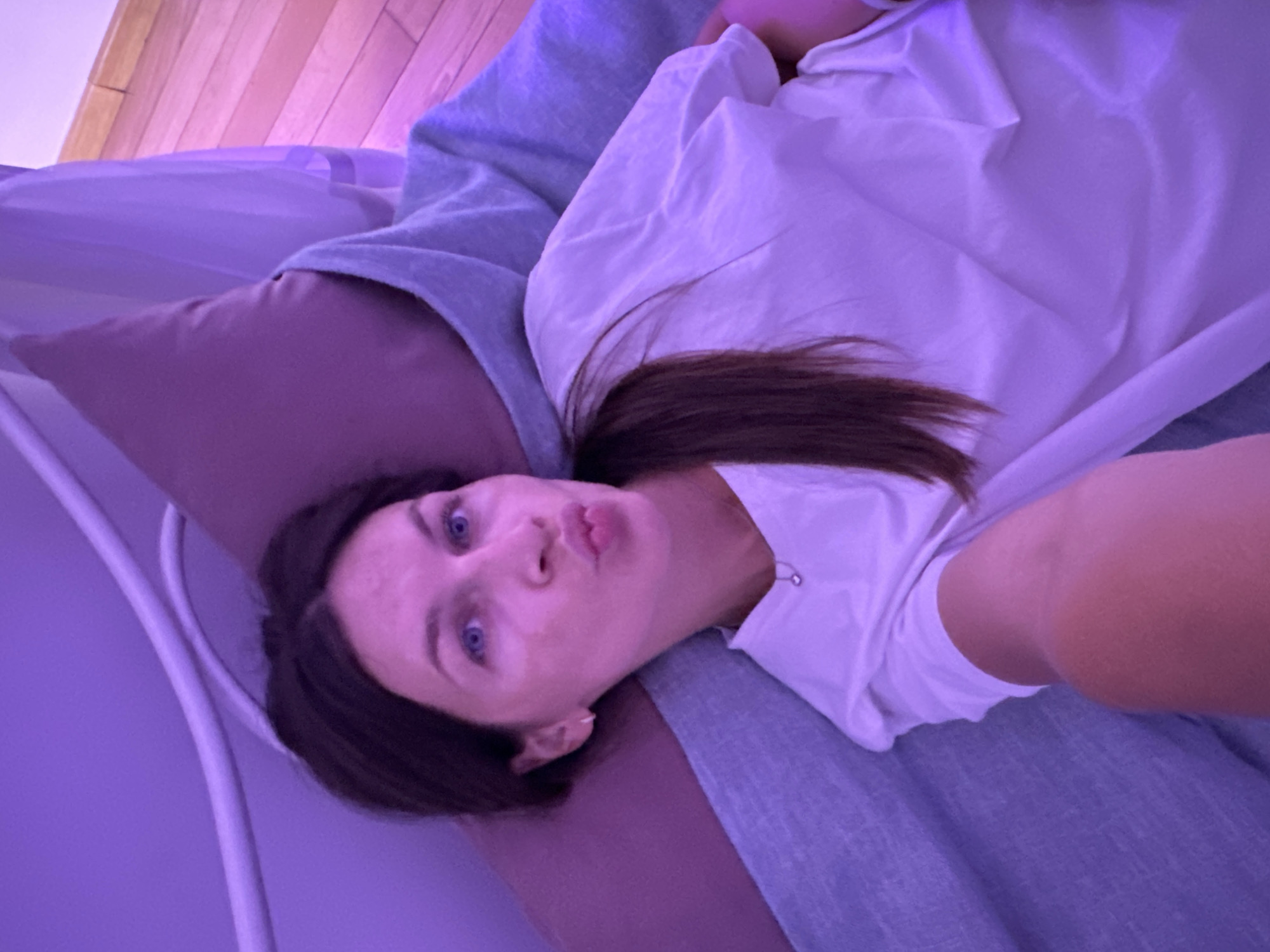 Selfie session across a bedroom and bathroom in Boreti