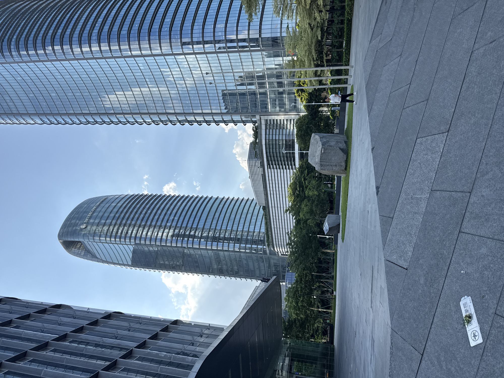 Morning street life around Haizhu District's modern waterfront core