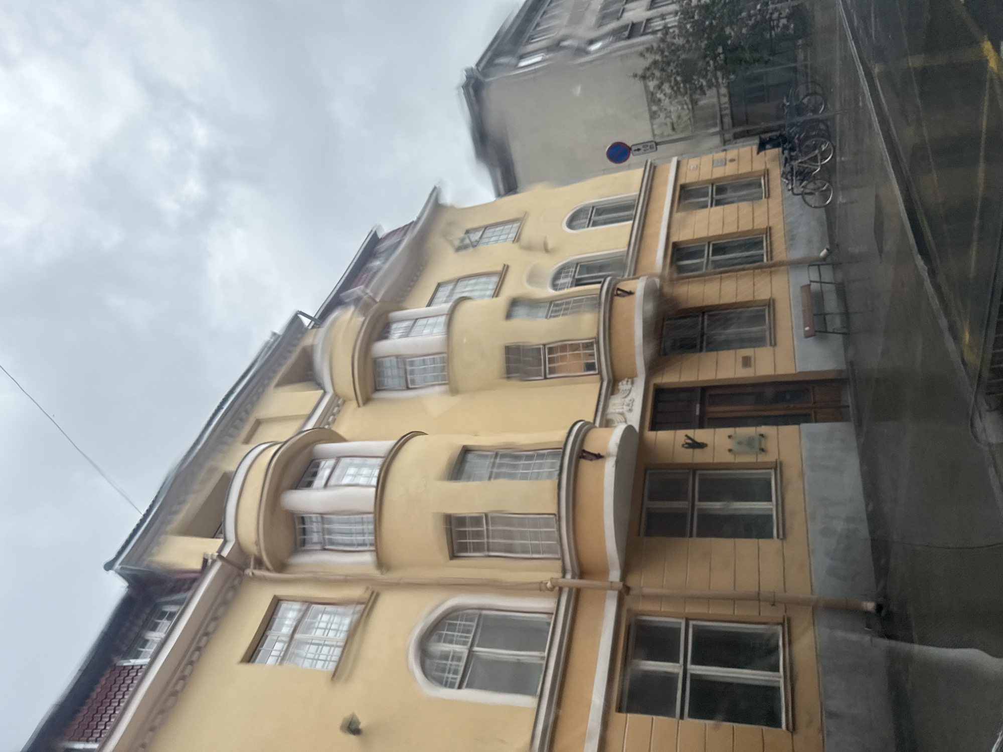 Rainy afternoon streets in central Tallinn, Estonia