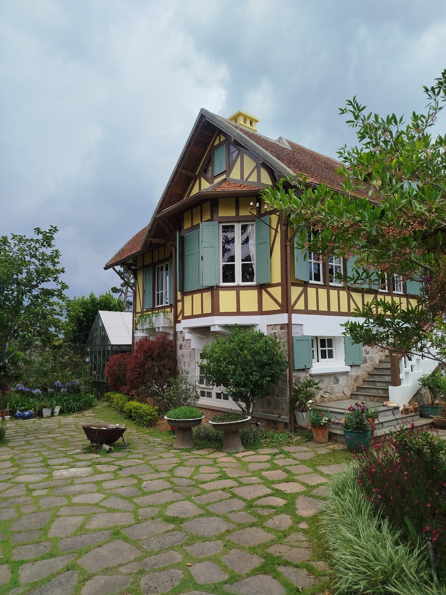 Residential architecture documented during morning walk in Da Lat