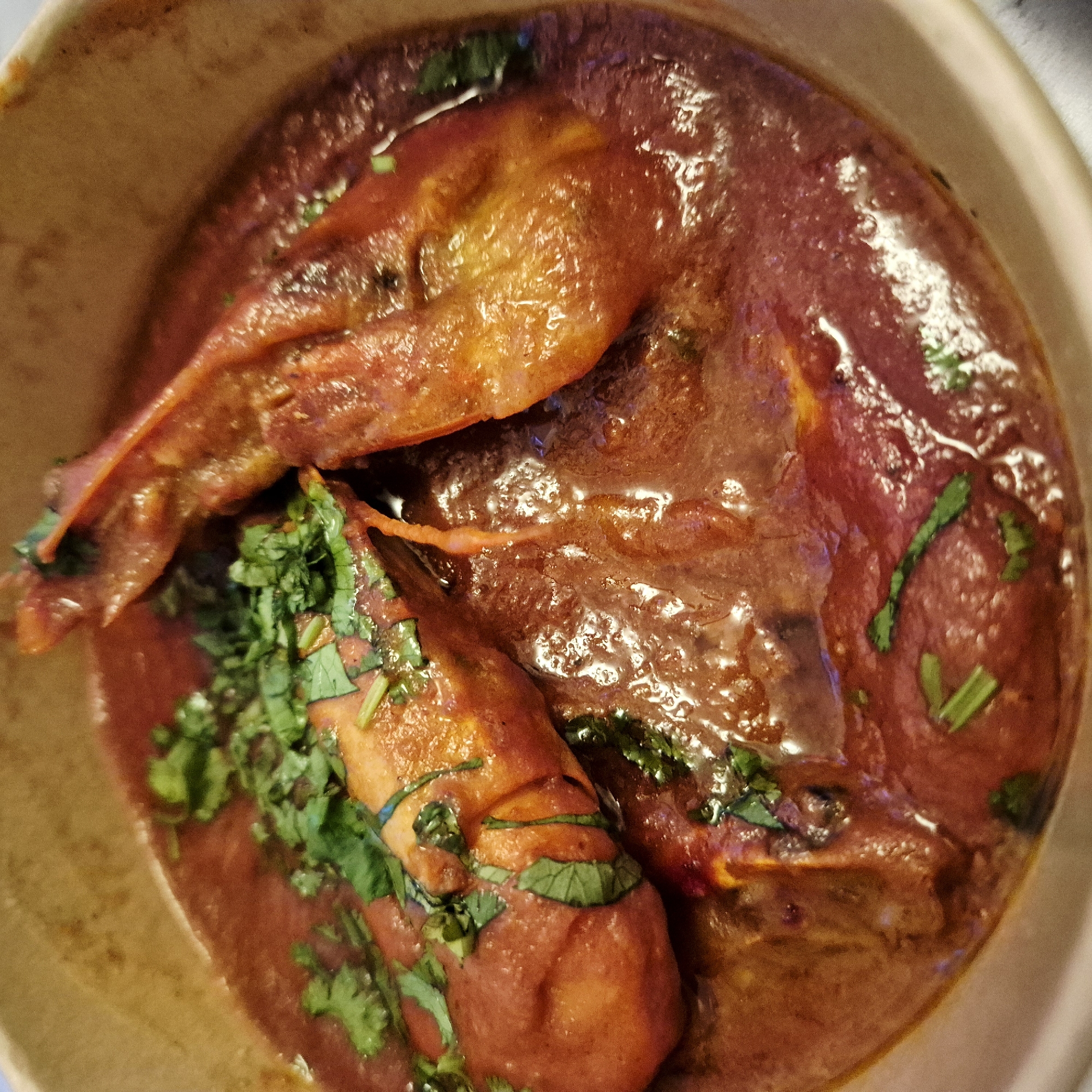 Takeout curry meal documented in Strasbourg, France