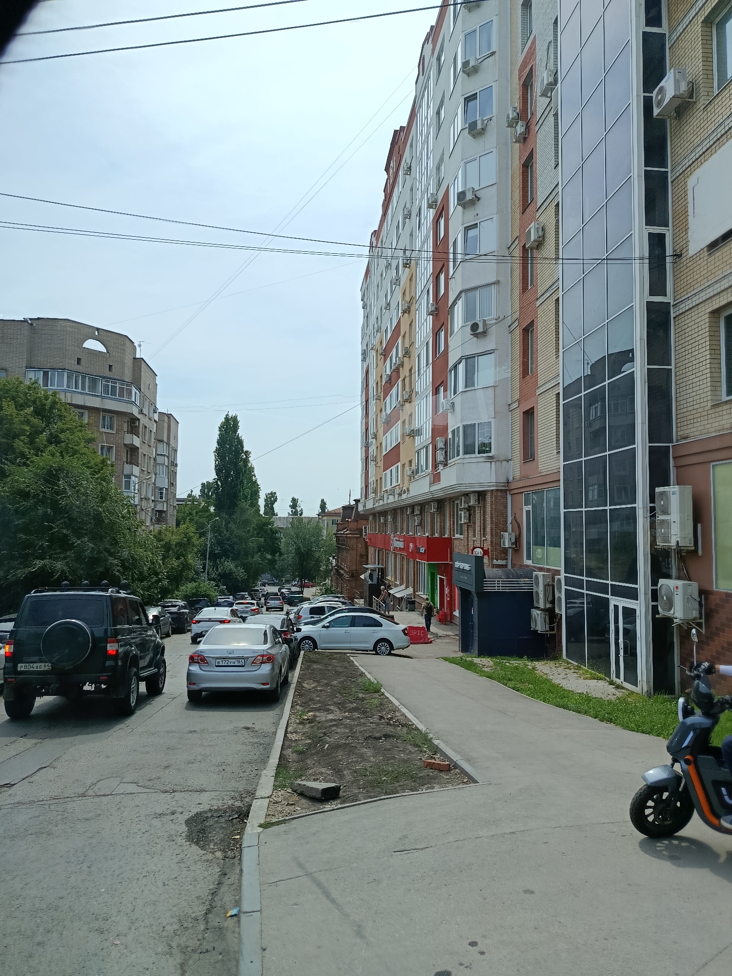 Street-level Saratov morning leads to a Volga River ferry run