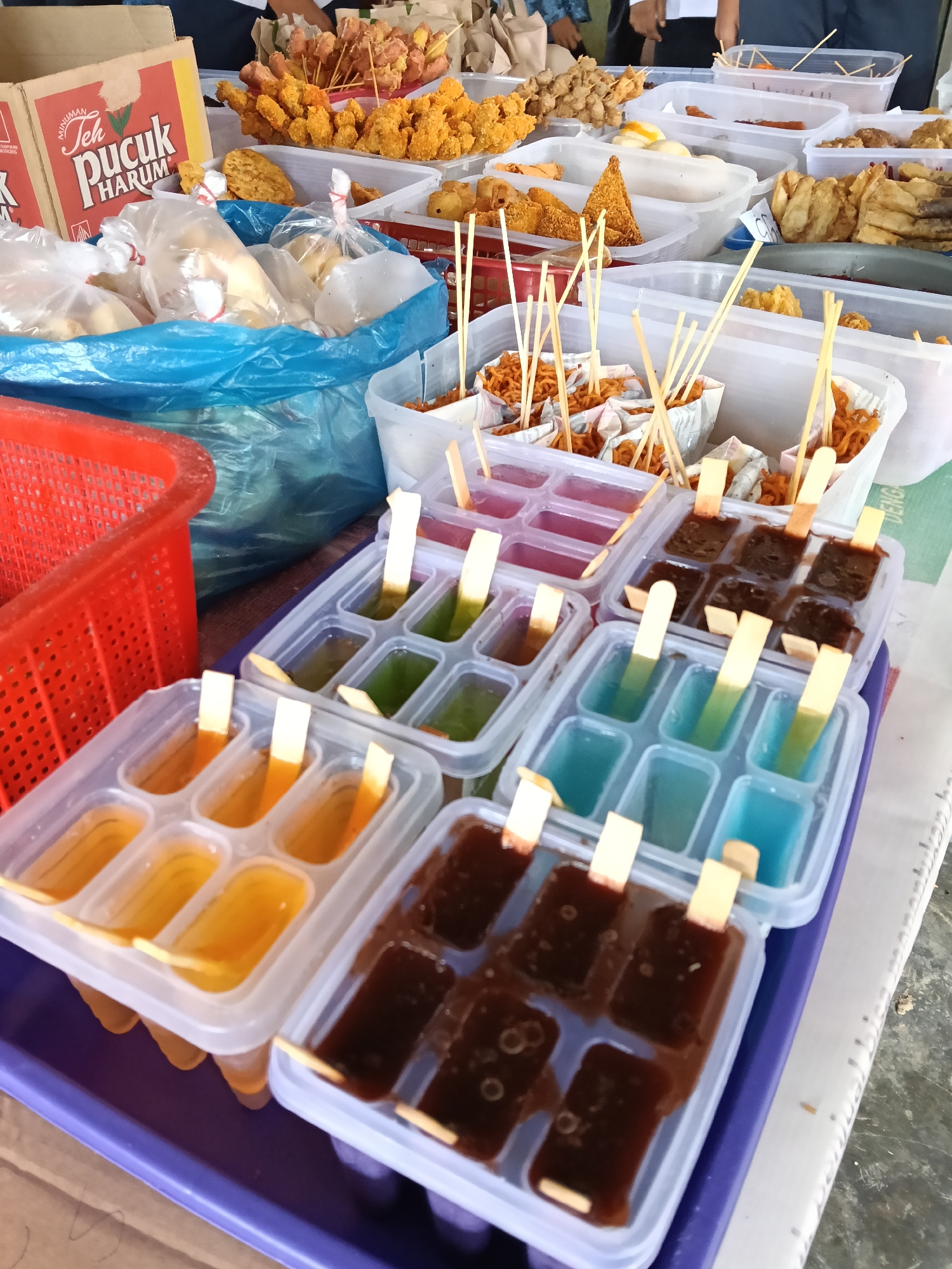 Street food vendor operates in Lhokseumawe, Indonesia