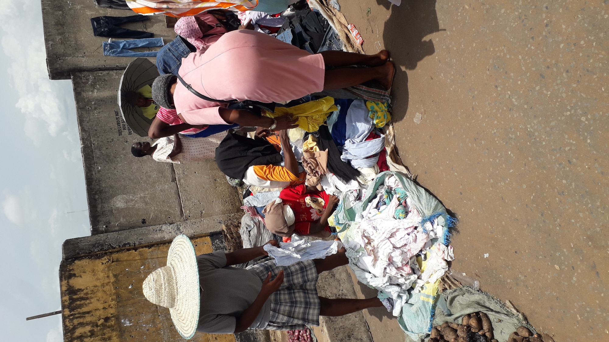 Street vendors conduct business at Onitsha marketplace