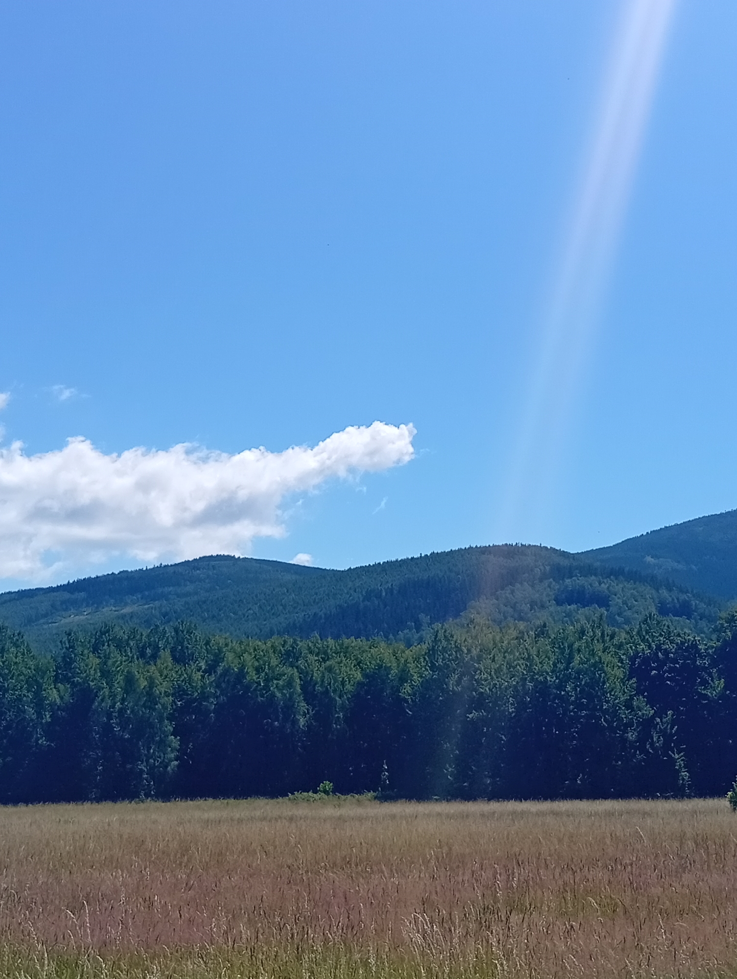 Sunny morning around Karpacz resorts and mountain views