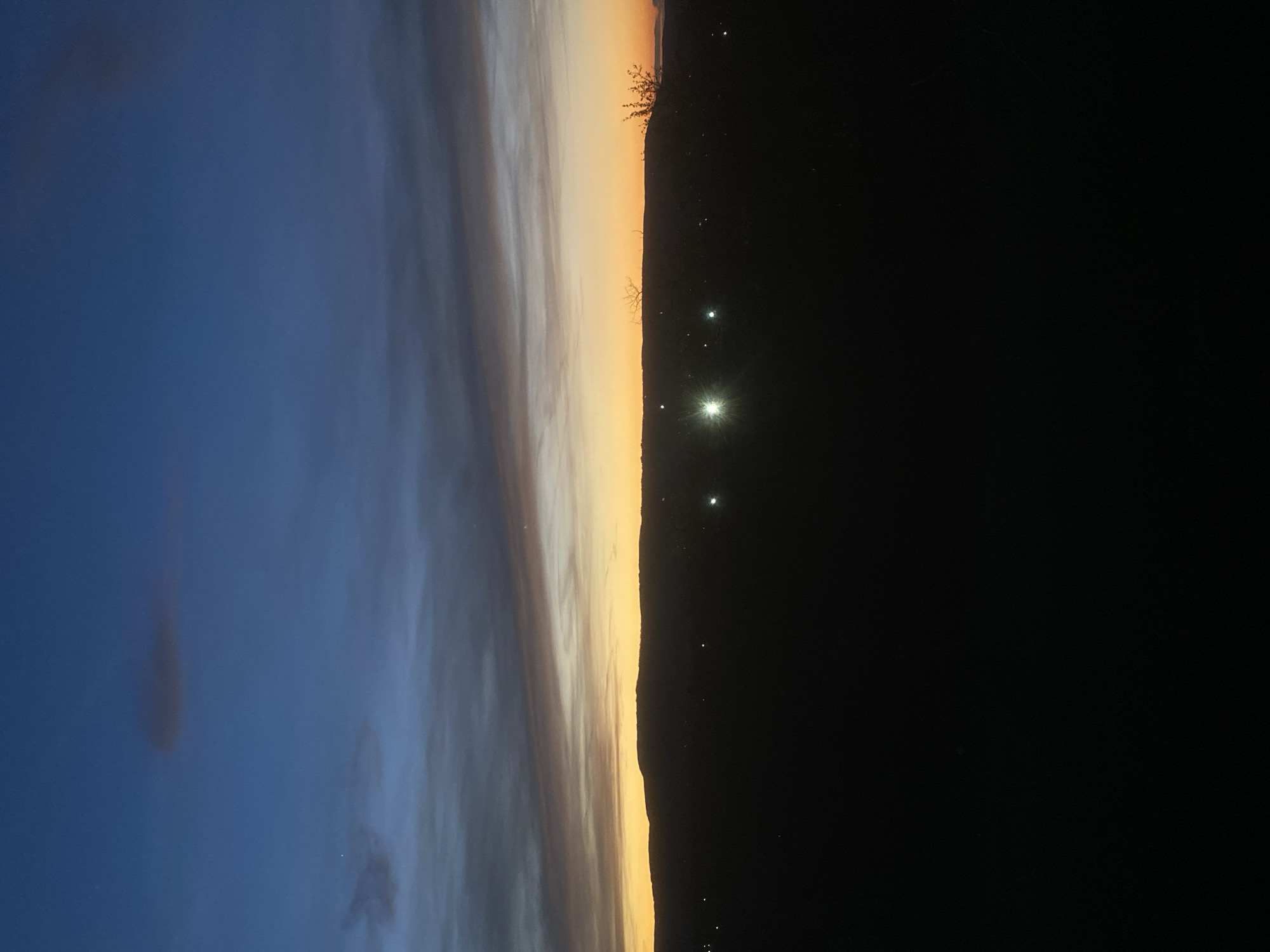 Twilight sky observed over Targovishte, Bulgaria