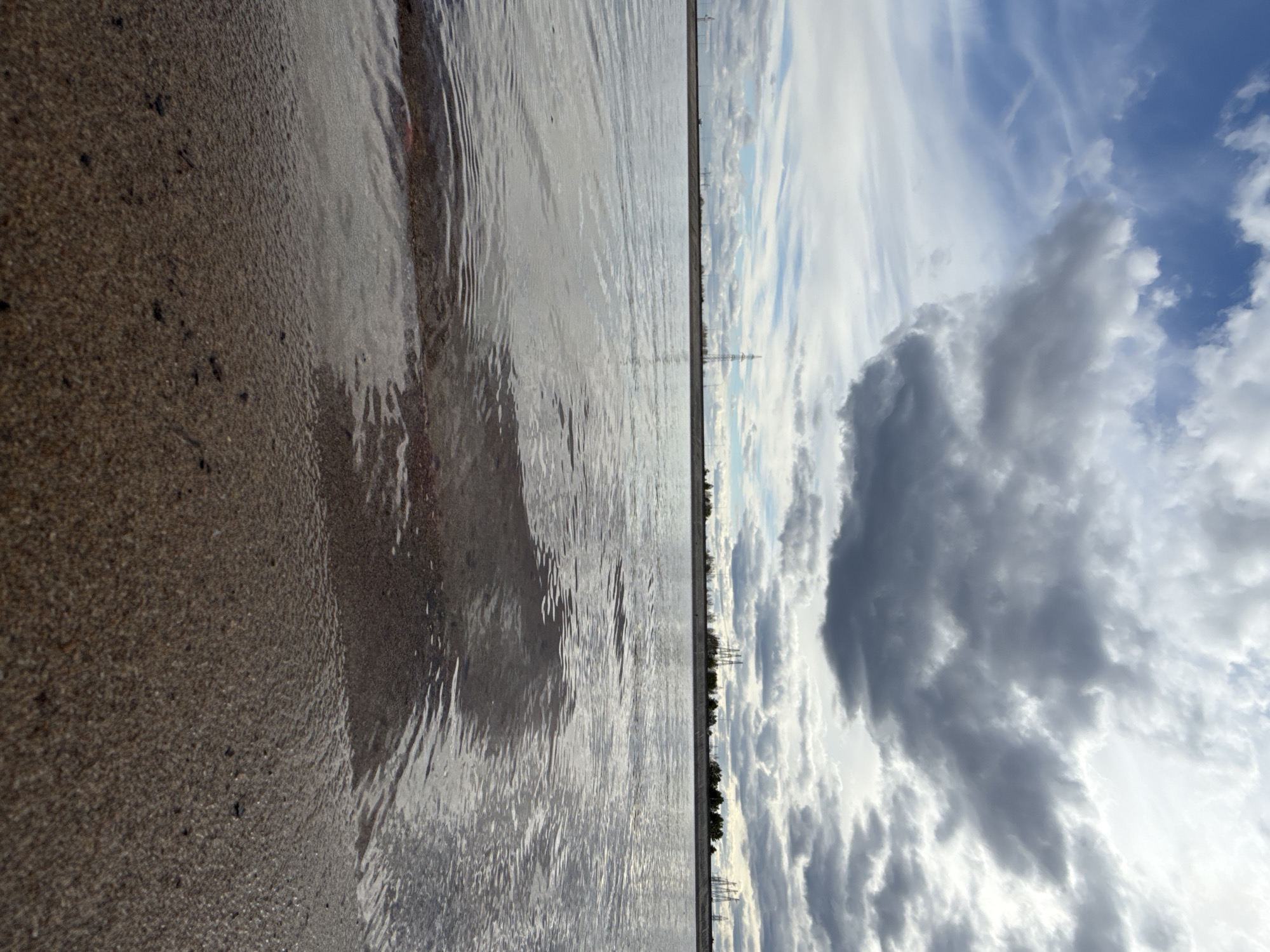 Dramatic skies observed over Chaikovsky shoreline