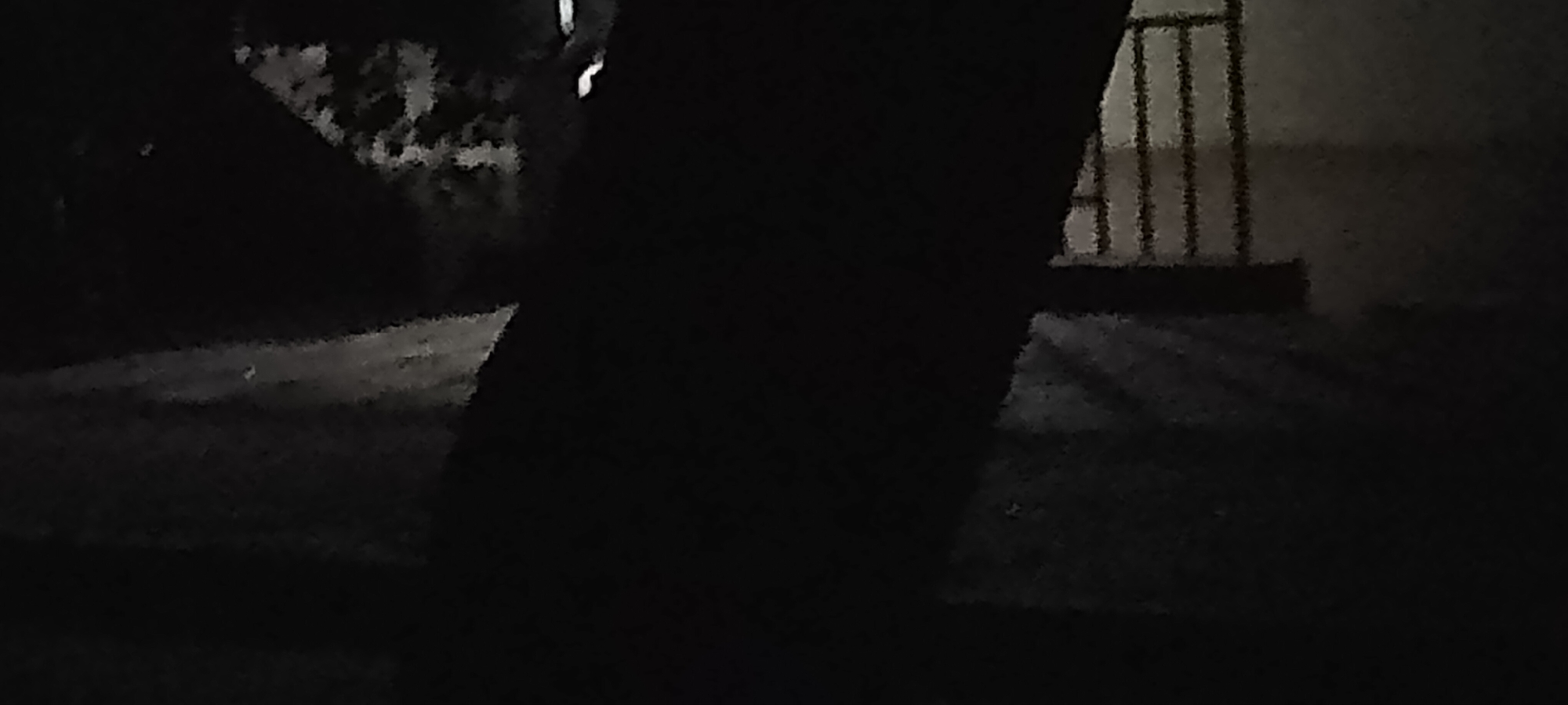 Nighttime scenes around a building in Cherkasy, Ukraine