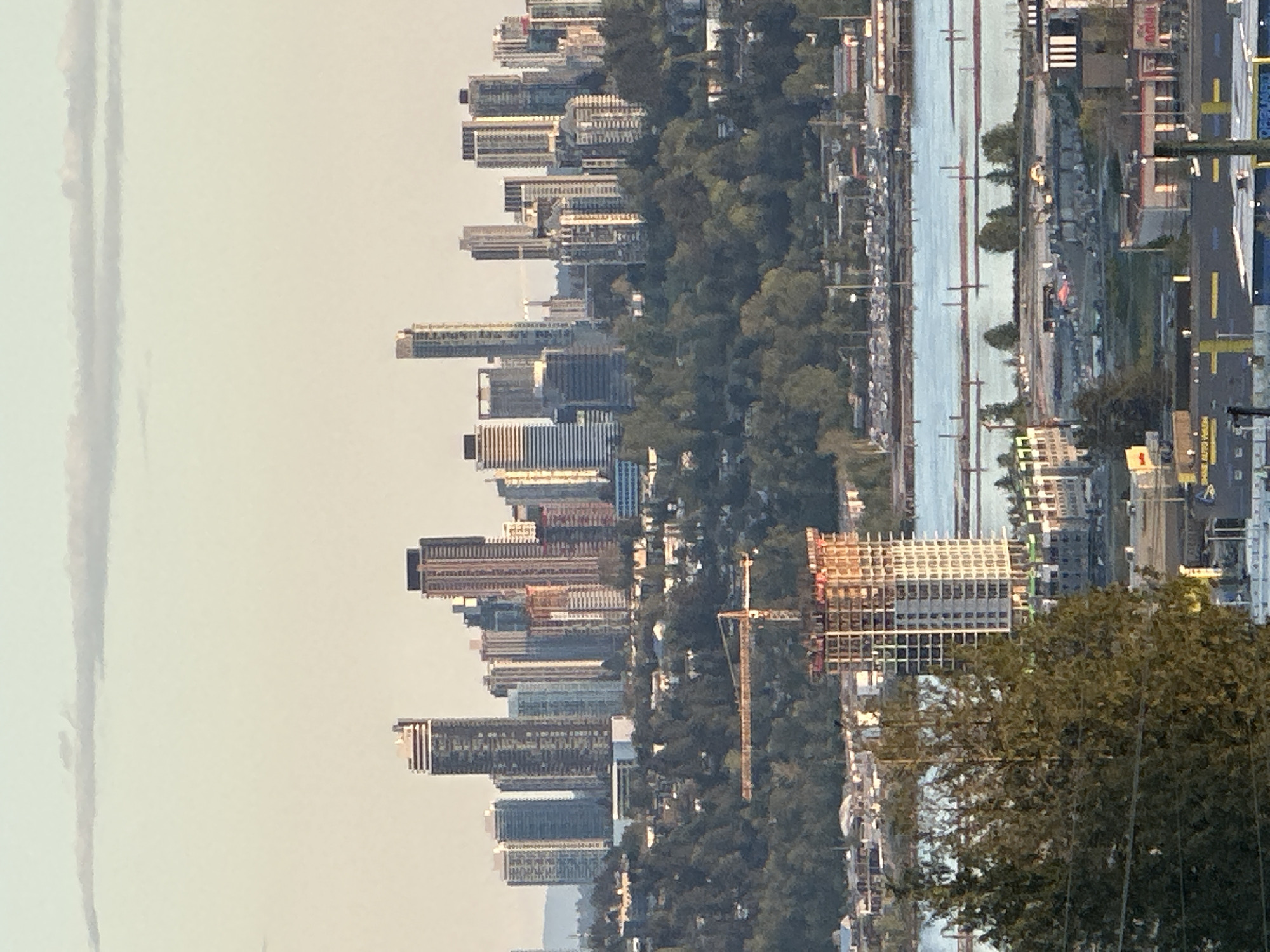 Heavy haze blankets Coquitlam skyline, Fraser River area