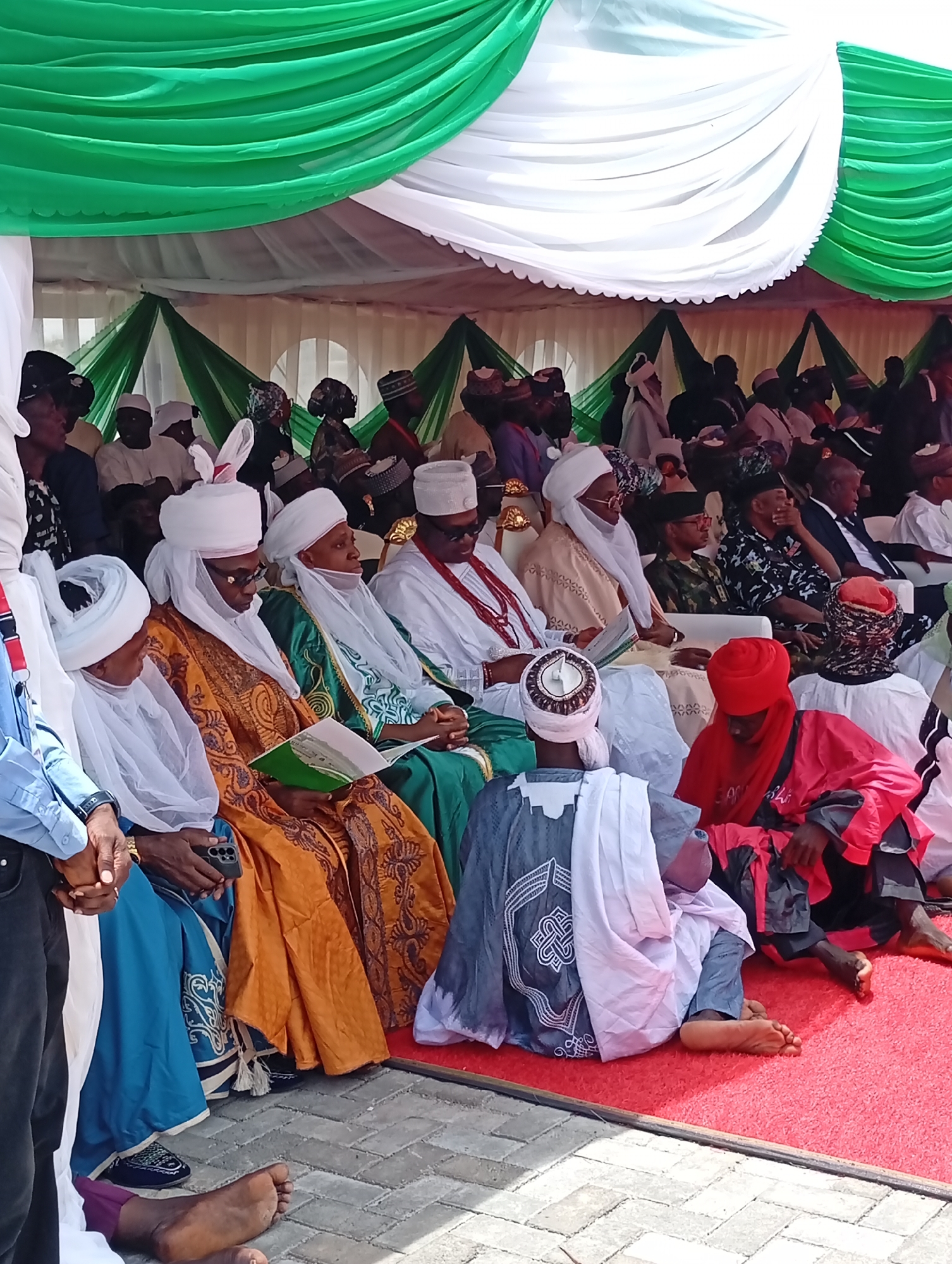 Formal gathering held under decorated tent in Nigeria