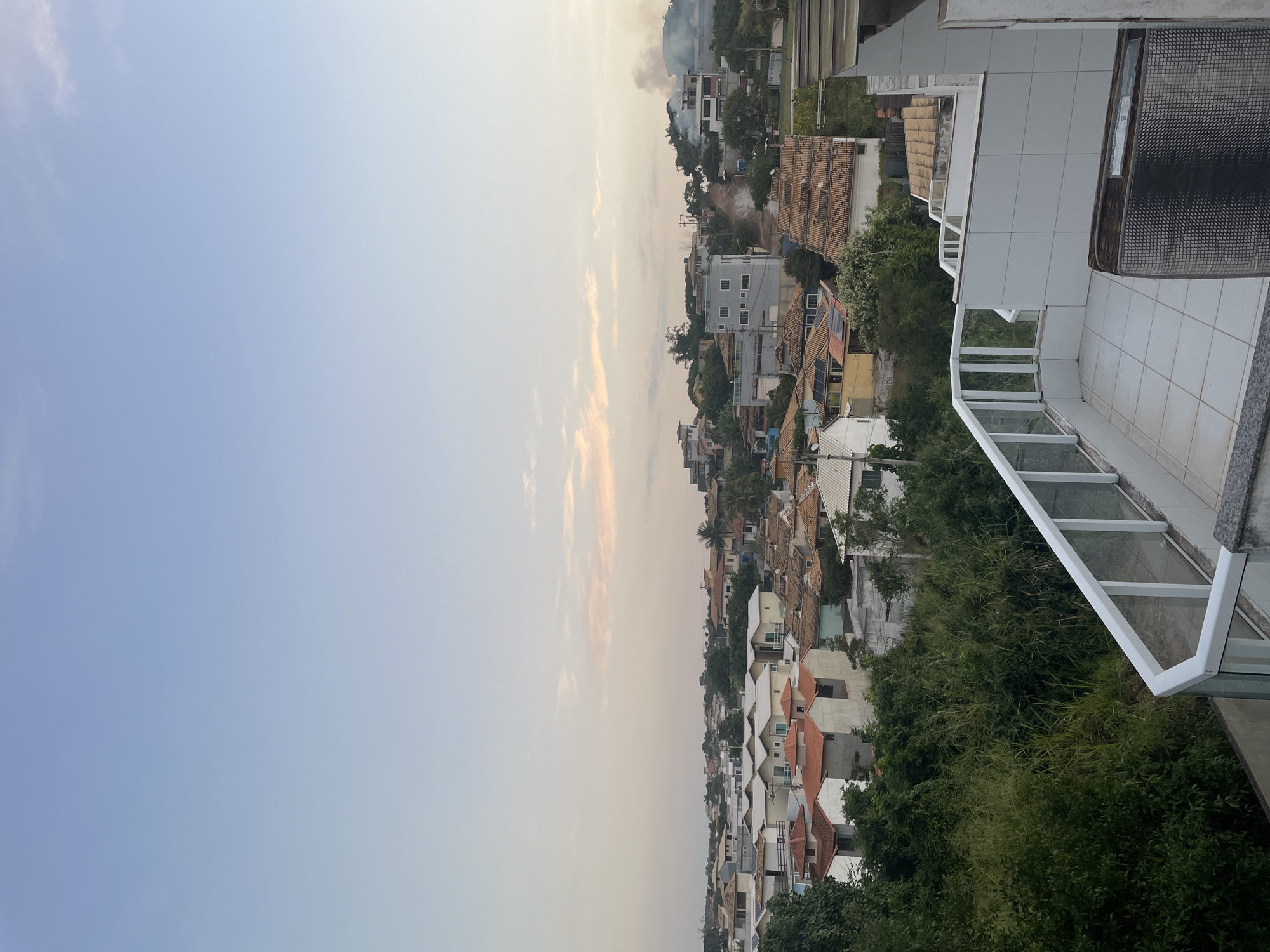 Panoramic views captured of hillside residential Tamoios, Brazil