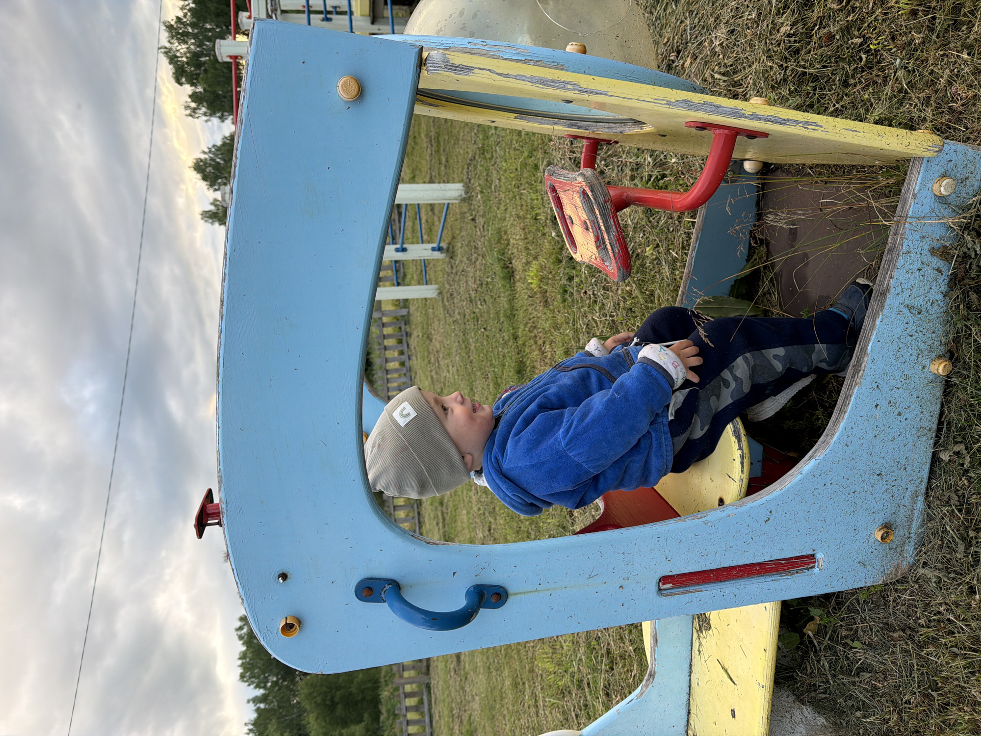 Casual outdoor moments at a play area in Smolino, Russia