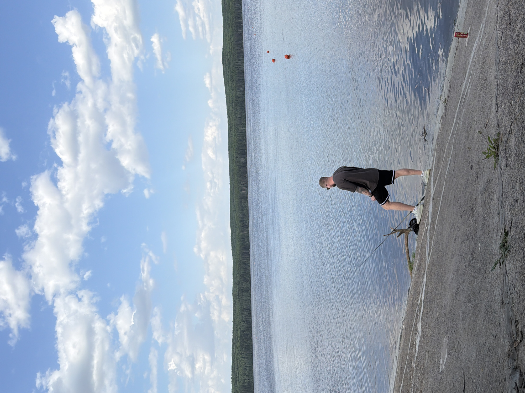 Leisure activities documented along Chaikovsky riverbank during morning hours