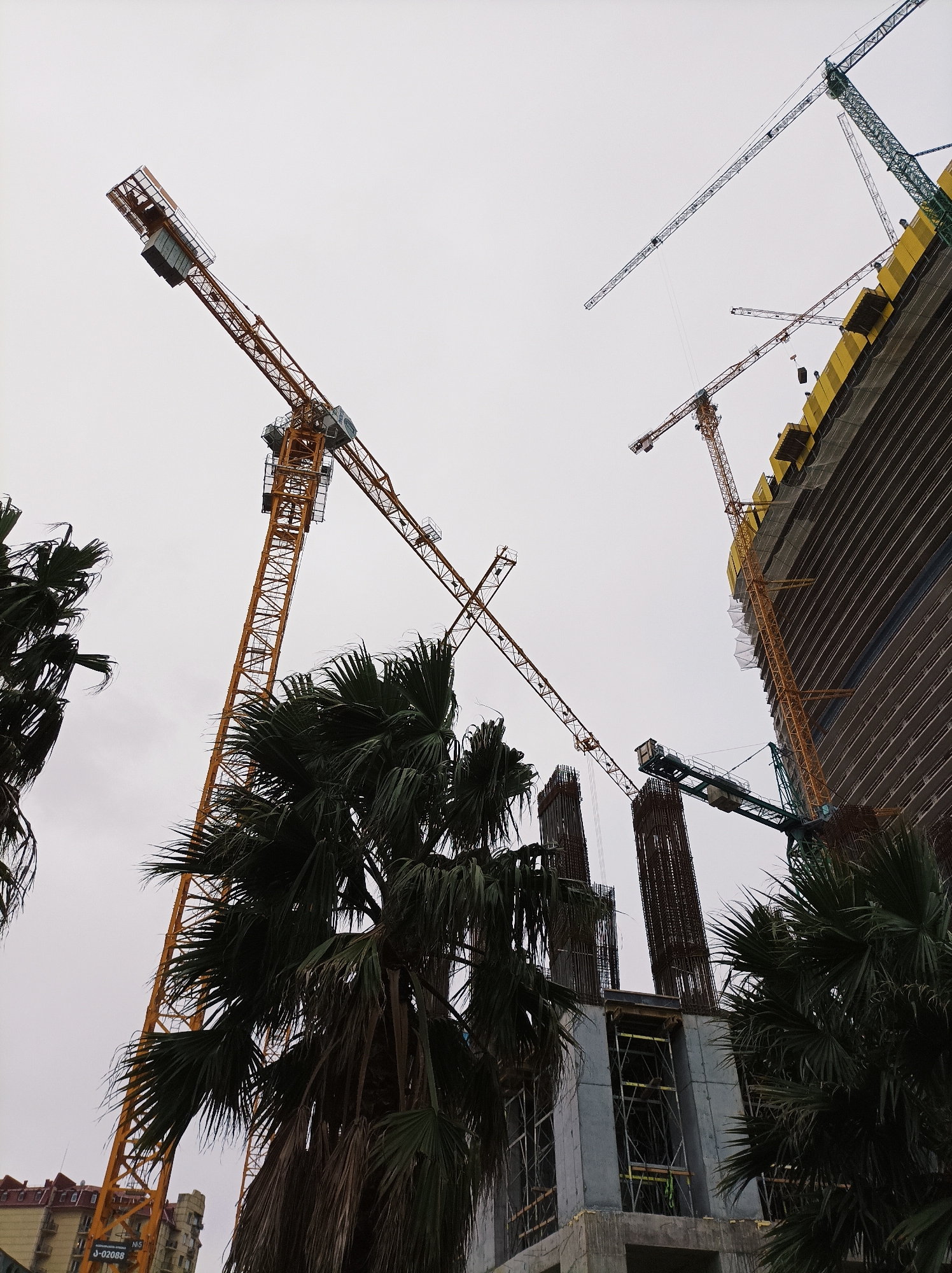 Construction cranes active at Batumi building site
