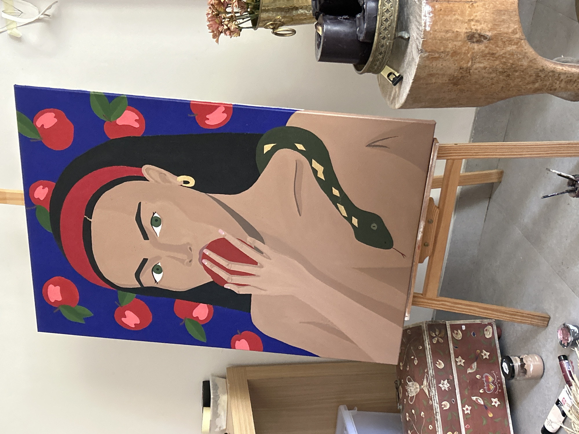Morning self-care routine and art documented in North Kuta