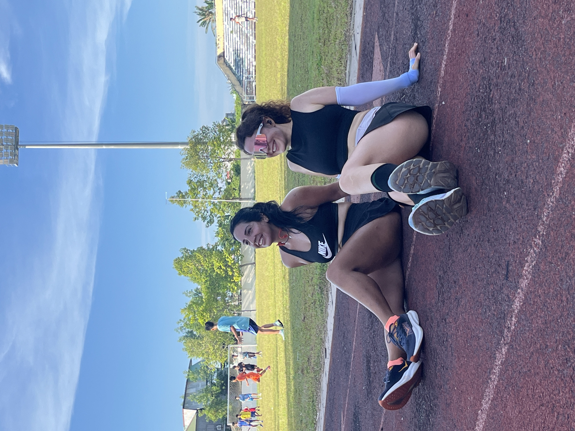 Track workouts and soccer at a Phan Thiet stadium
