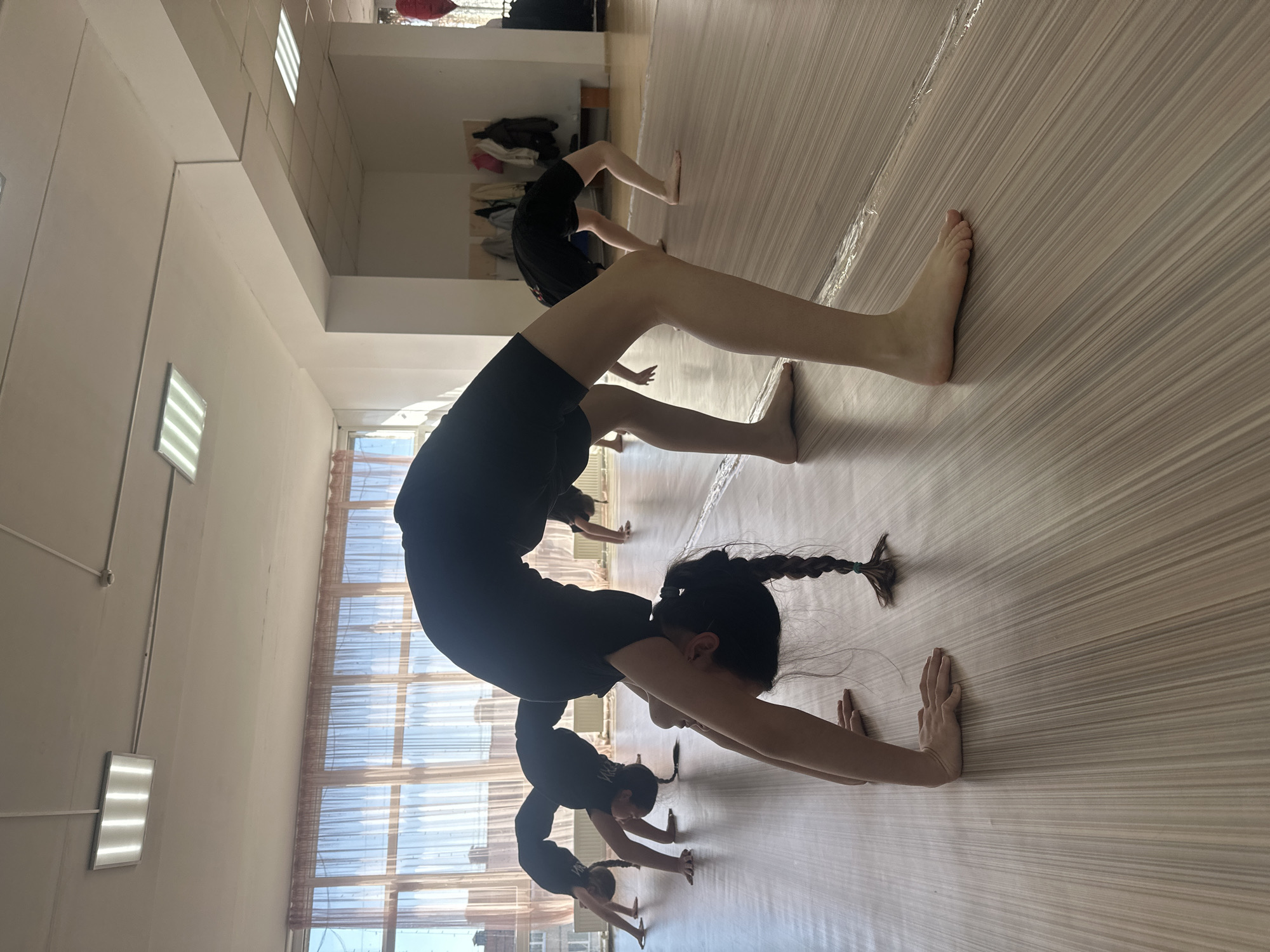 Early morning yoga session captured in Votkinsk studio