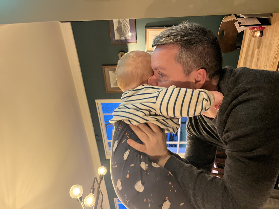 Man shares quiet pub meal with baby in Bristol